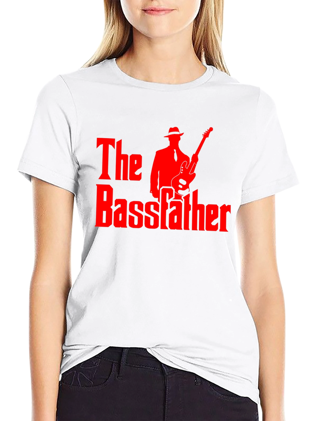 The Bassfather Black T-Shirt - Music Lover Graphic Tee