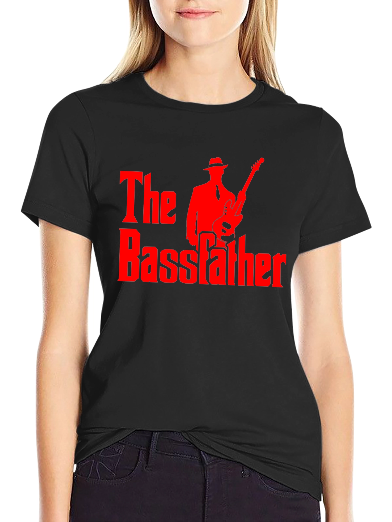 The Bassfather Black T-Shirt - Music Lover Graphic Tee