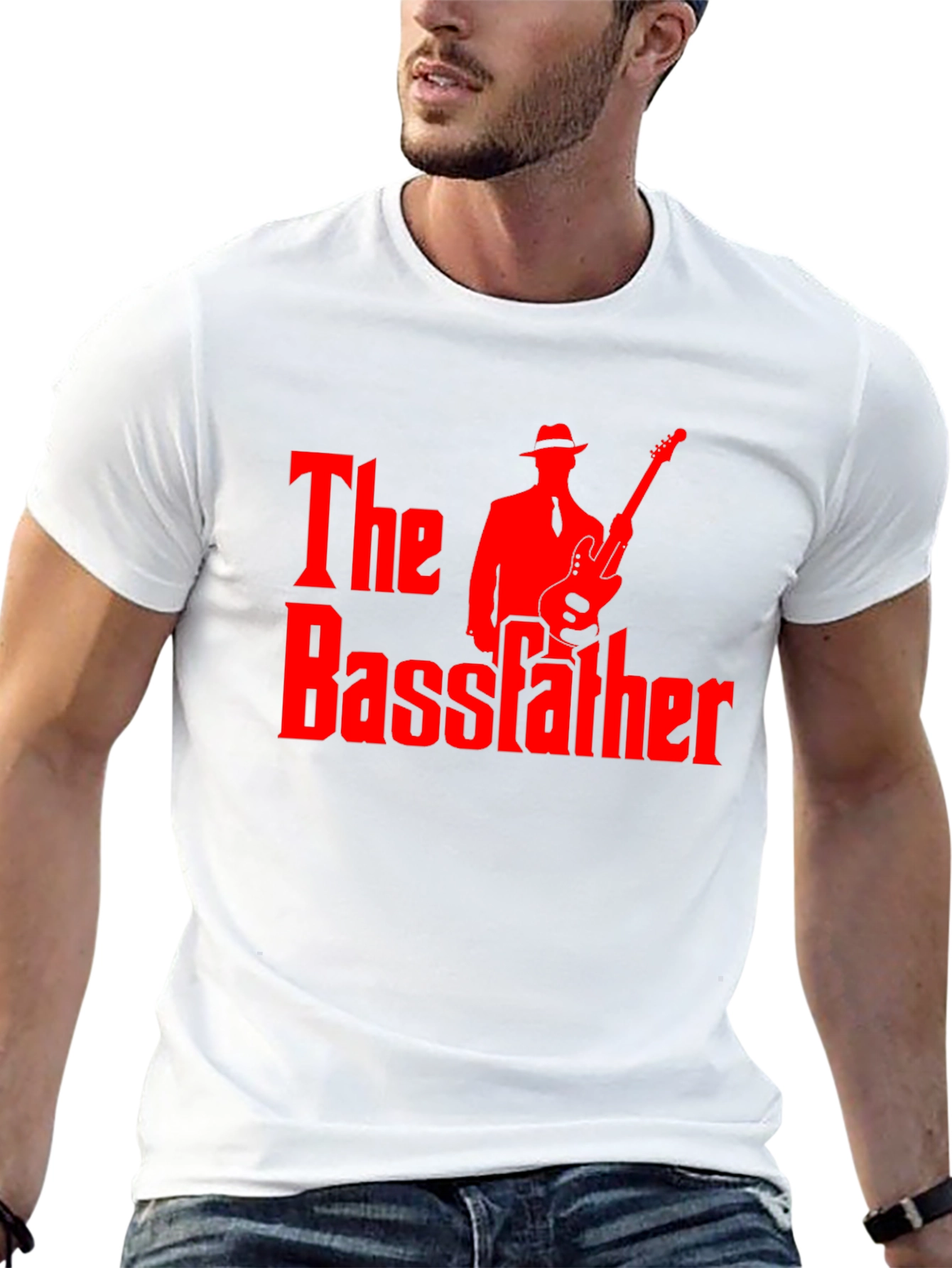 The Bassfather Black T-Shirt - Music Lover Graphic Tee