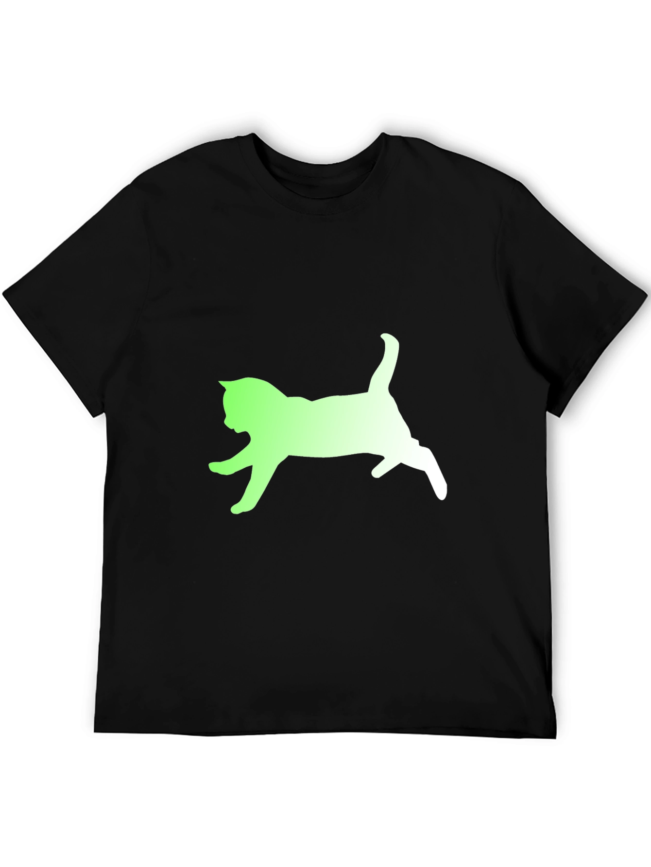 Cat Silhouette Graphic Tee - Soft Cotton Blend