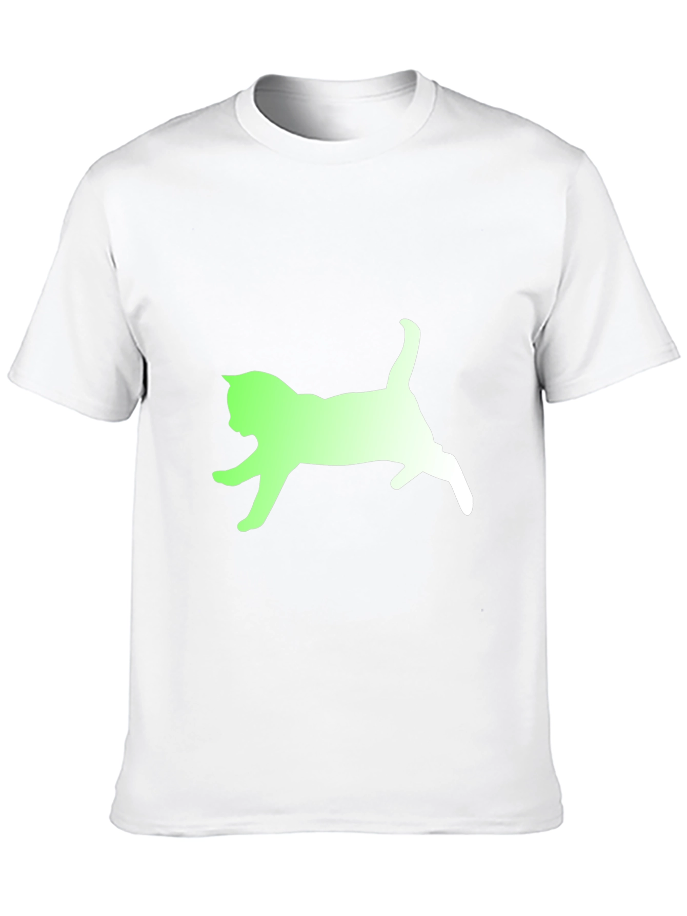 Cat Silhouette Graphic Tee - Soft Cotton Blend