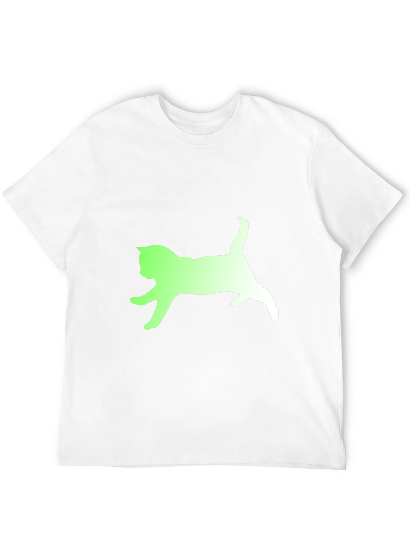 Cat Silhouette Graphic Tee - Soft Cotton Blend