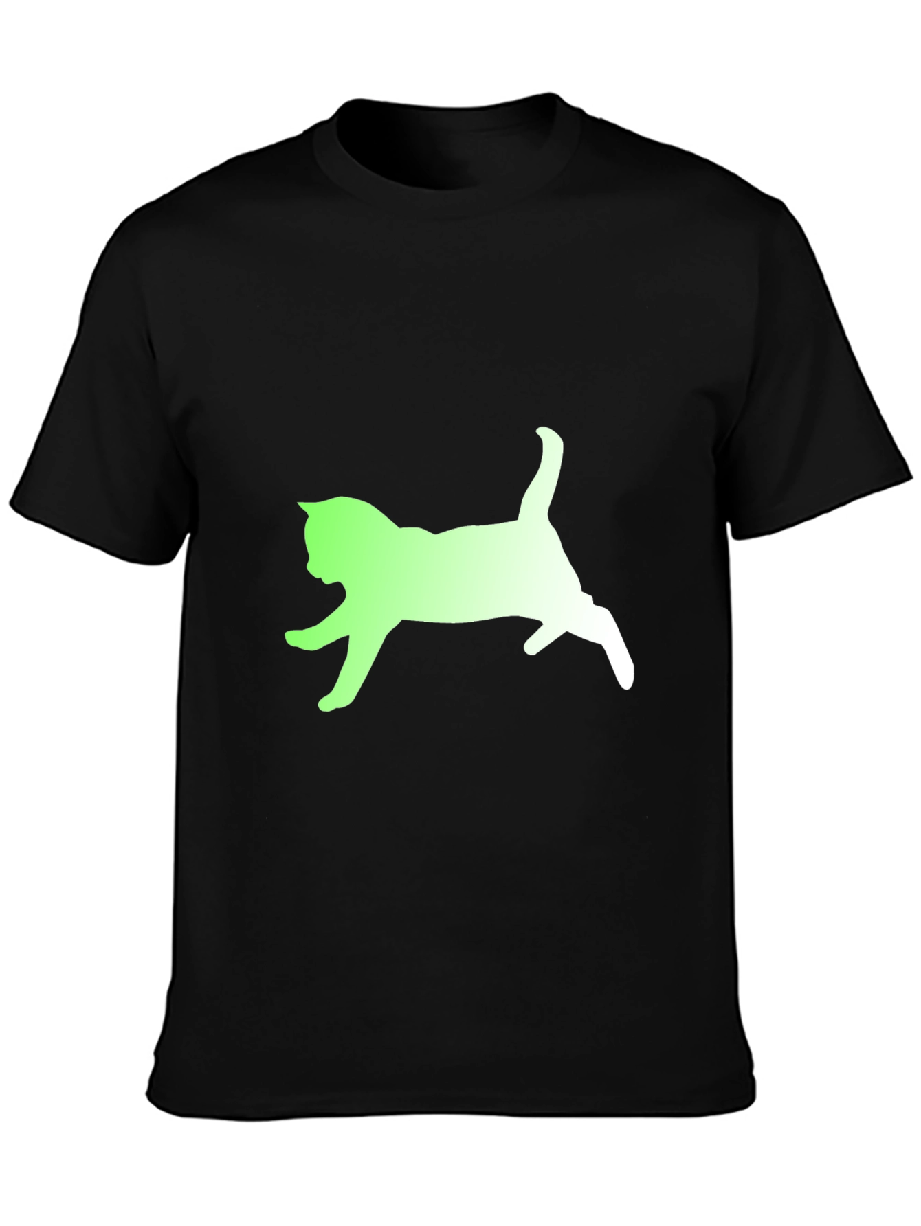 Cat Silhouette Graphic Tee - Soft Cotton Blend