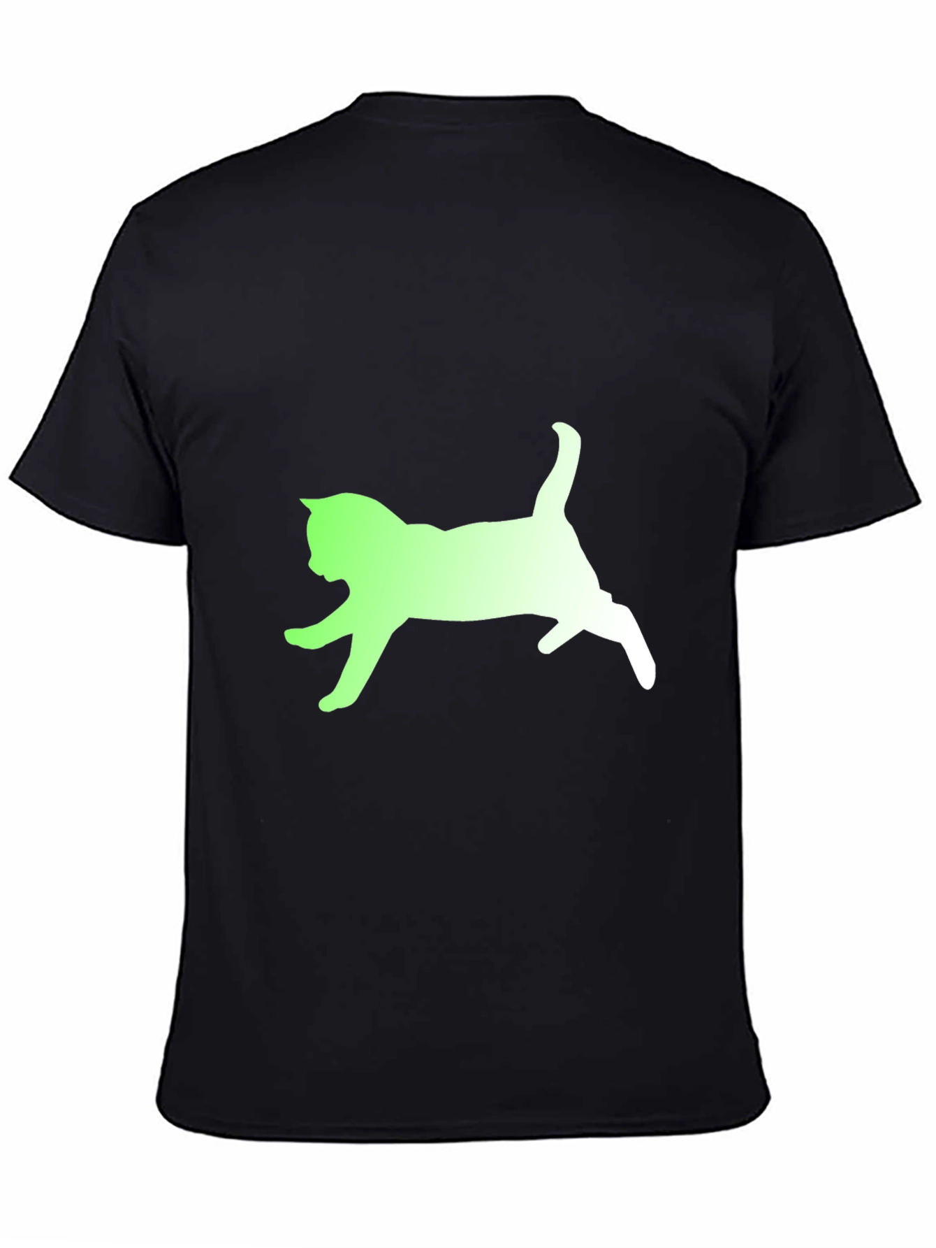 Cat Silhouette Graphic Tee - Soft Cotton Blend