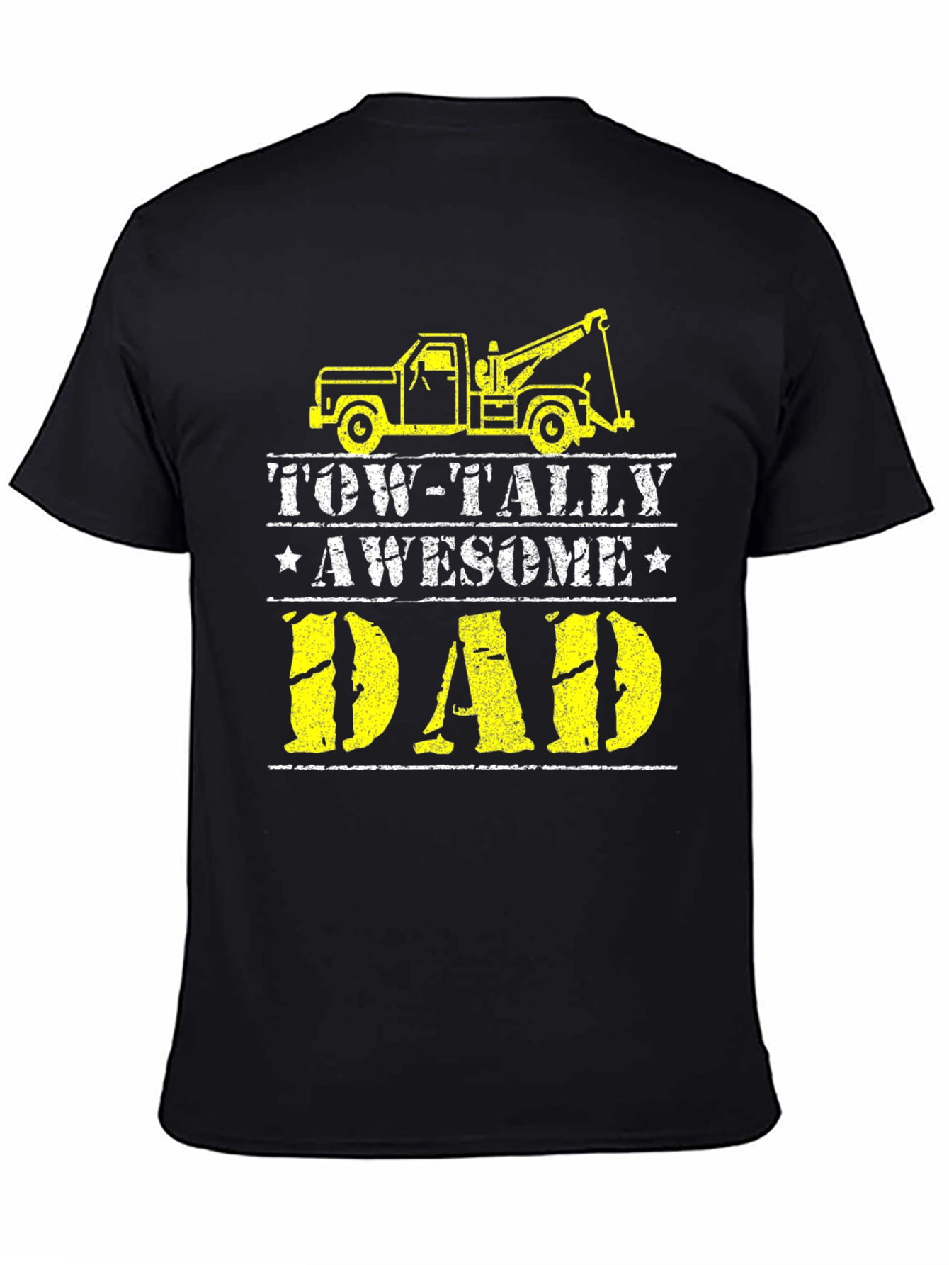 Tow-Tally Awesome Dad Black T-Shirt