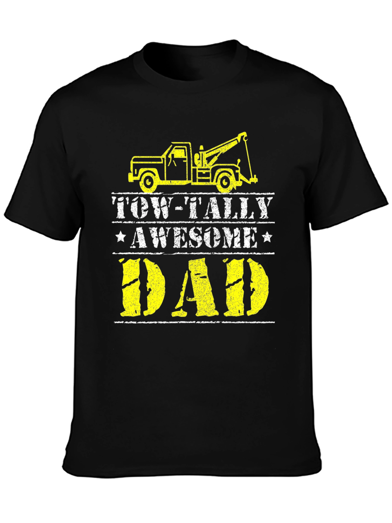 Tow-Tally Awesome Dad Black T-Shirt