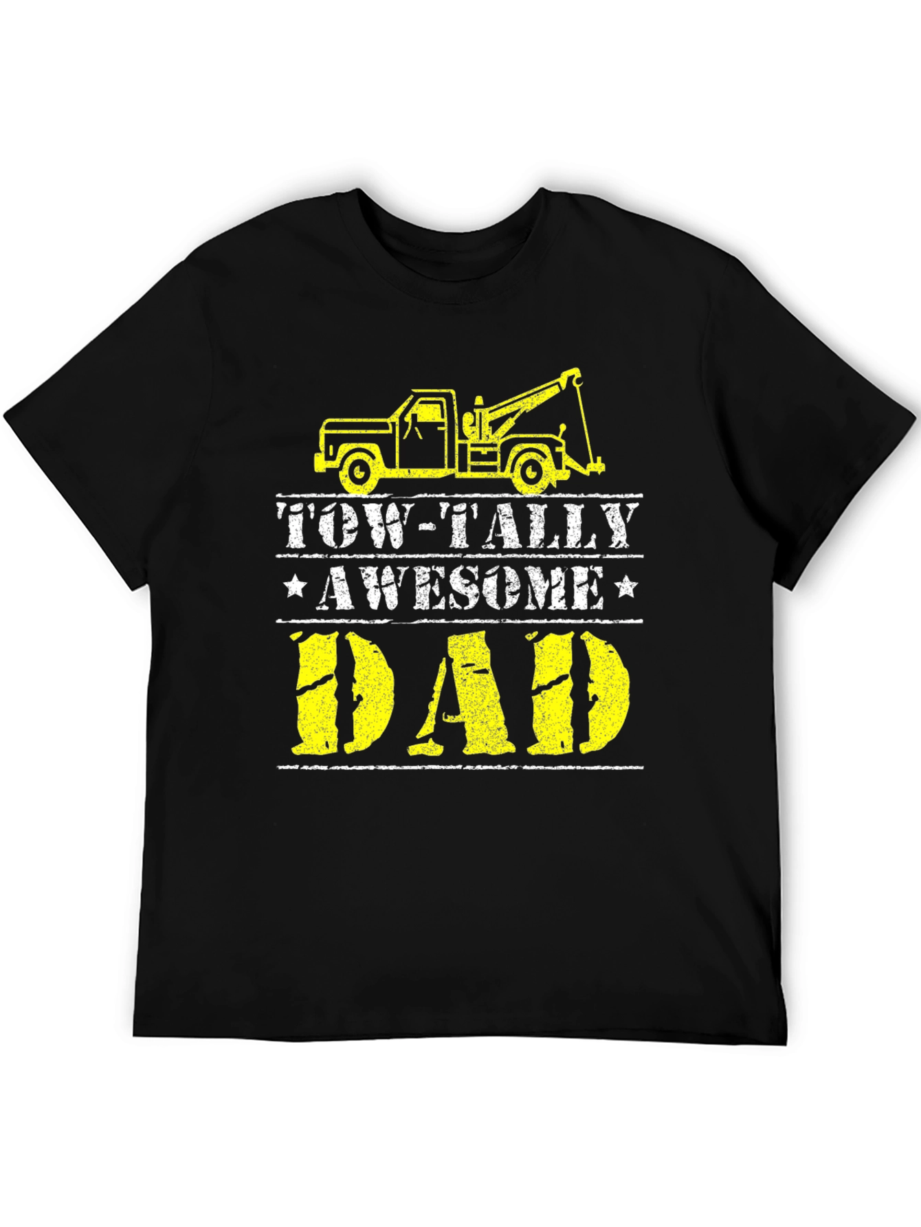 Tow-Tally Awesome Dad Black T-Shirt
