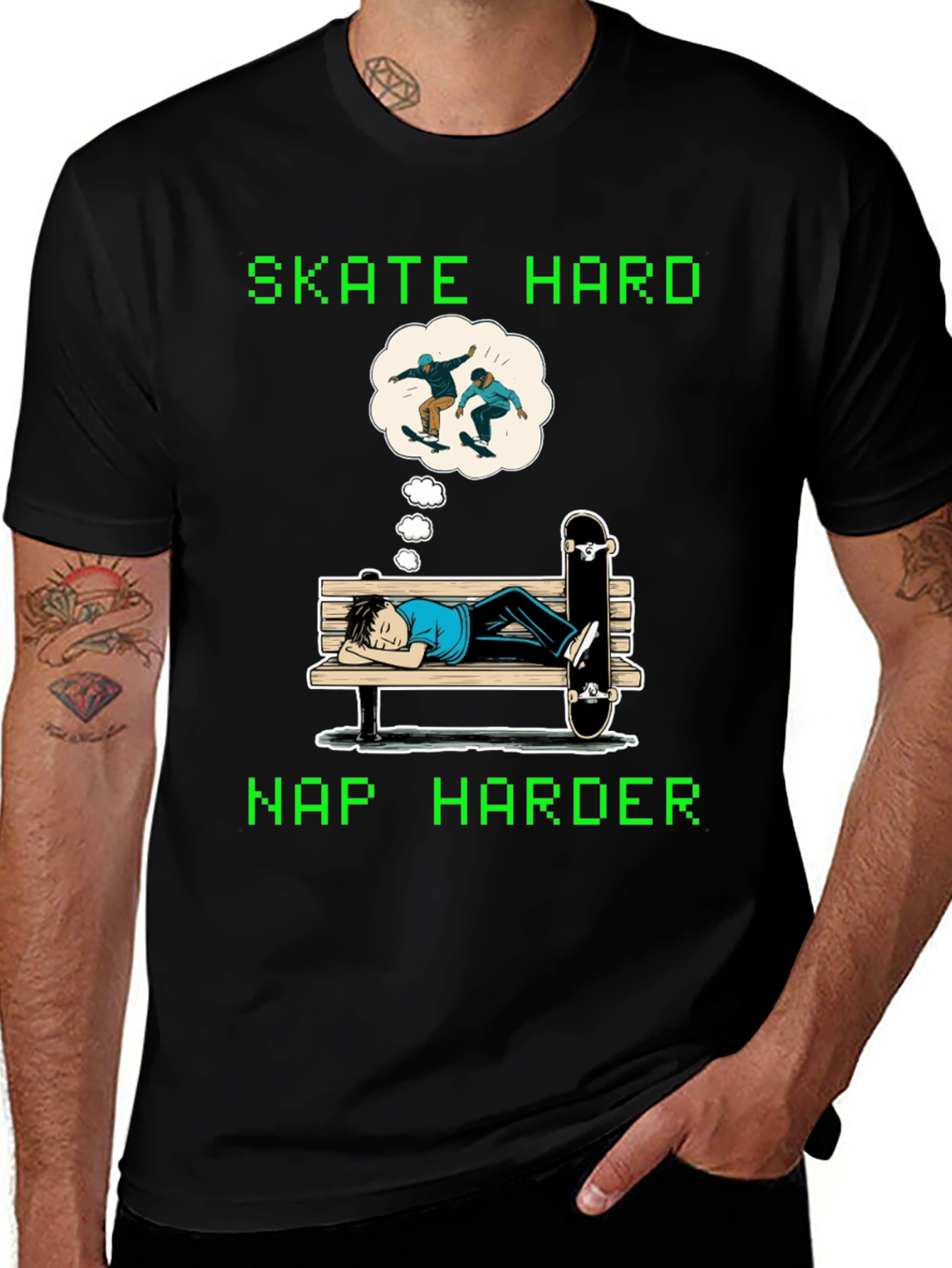 Skate Hard Nap Harder Graphic Tee