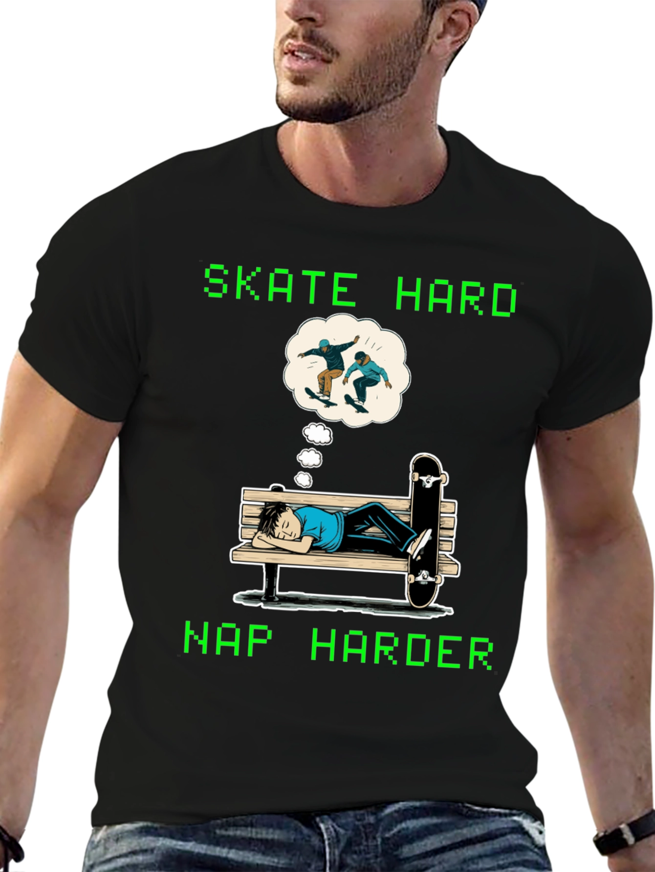 Skate Hard Nap Harder Graphic Tee