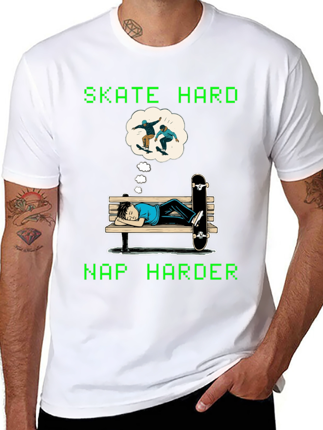 Skate Hard Nap Harder Graphic Tee