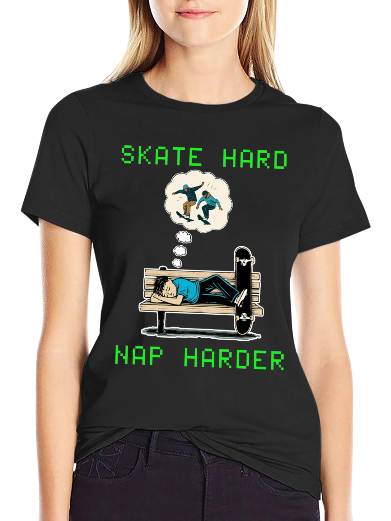 Skate Hard Nap Harder Graphic Tee