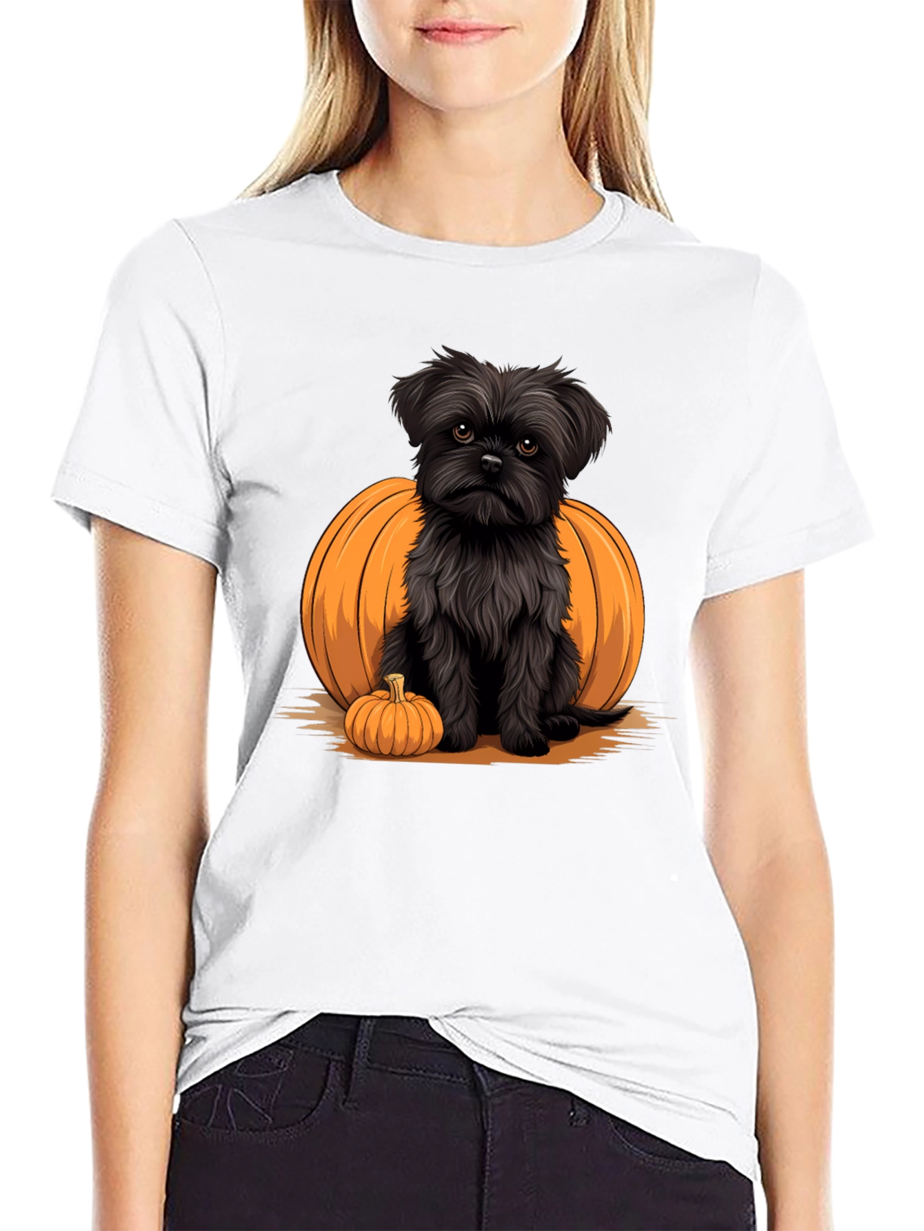 Halloween Dog & Pumpkin Graphic Tee