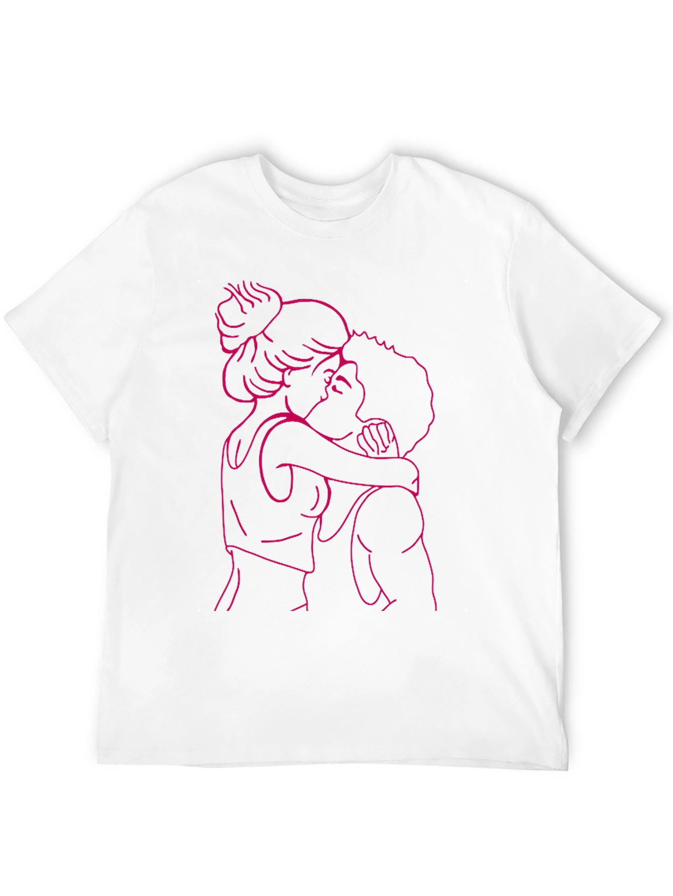 Romantic Embrace Graphic Tee - Black