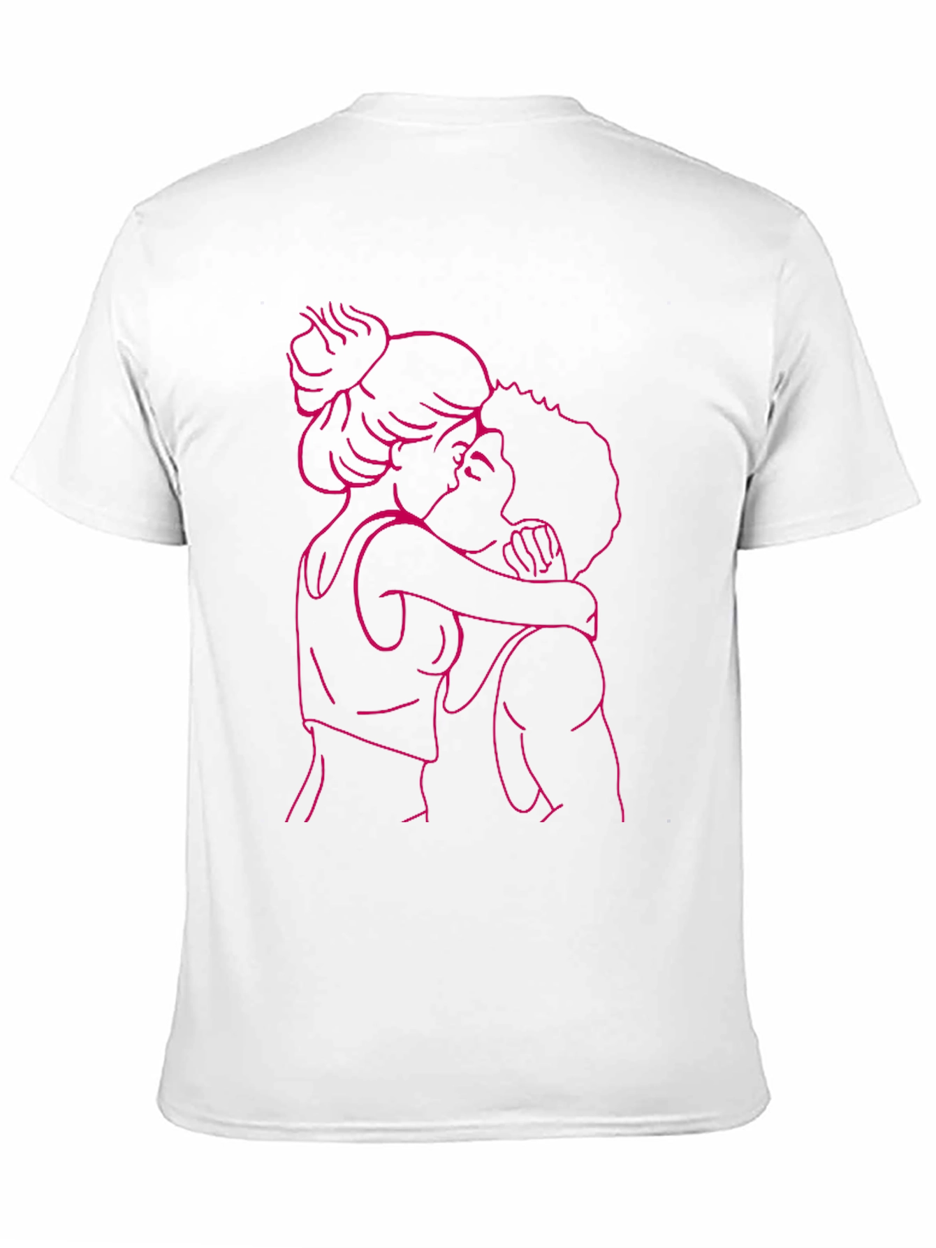 Romantic Embrace Graphic Tee - Black
