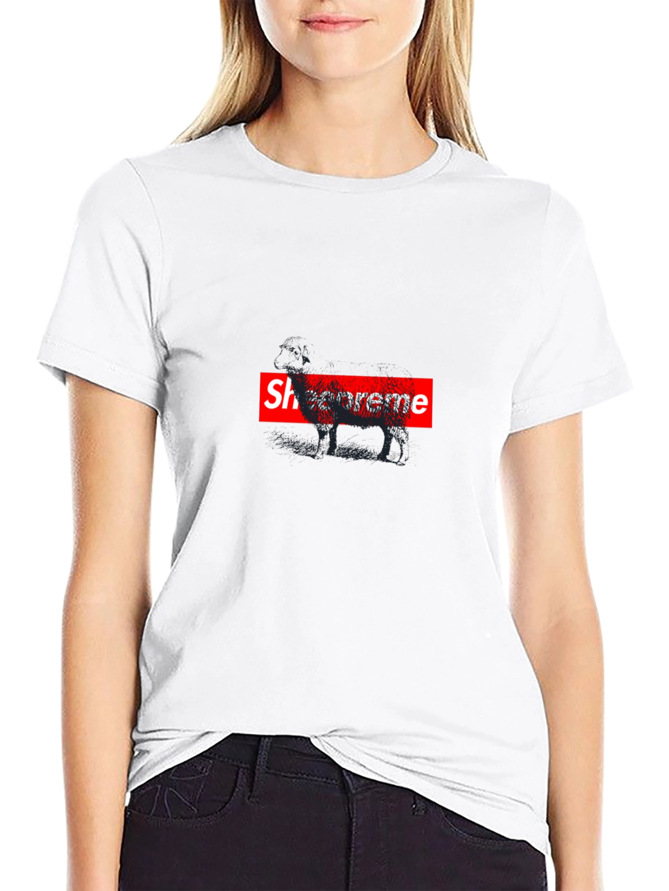 Mens Black Graphic Tee - Sheepreme Design