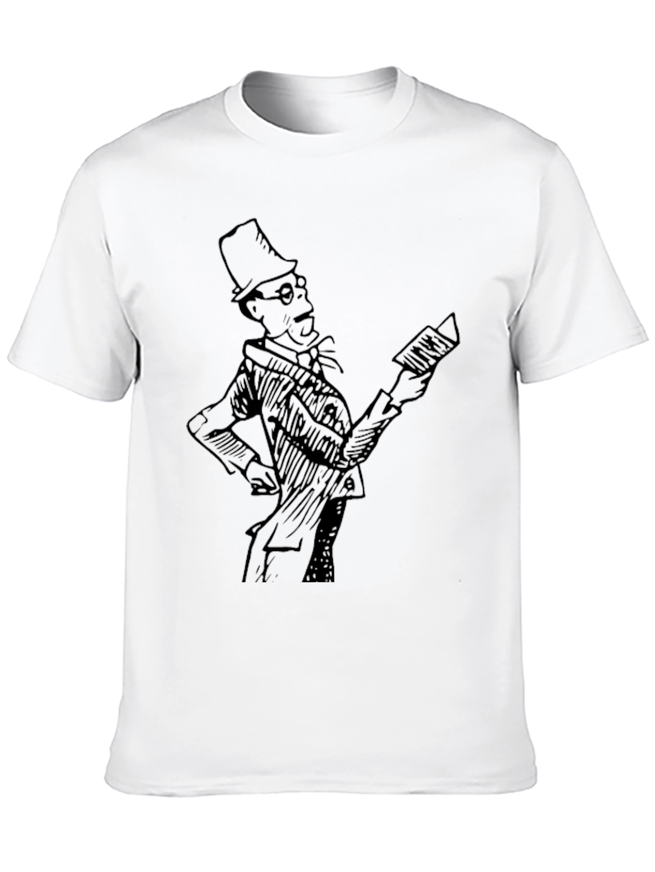 Retro Cartoon Character Black T-Shirt