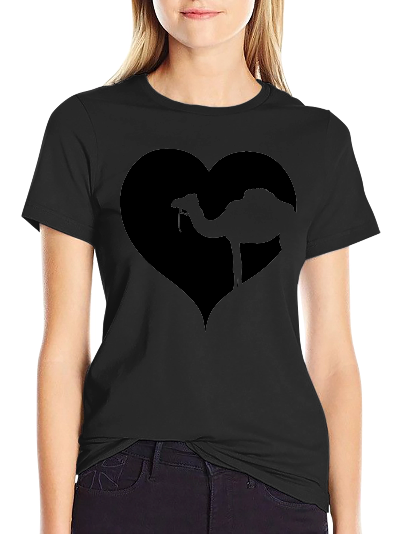 Camel Heart Graphic Tee - Black T-Shirt