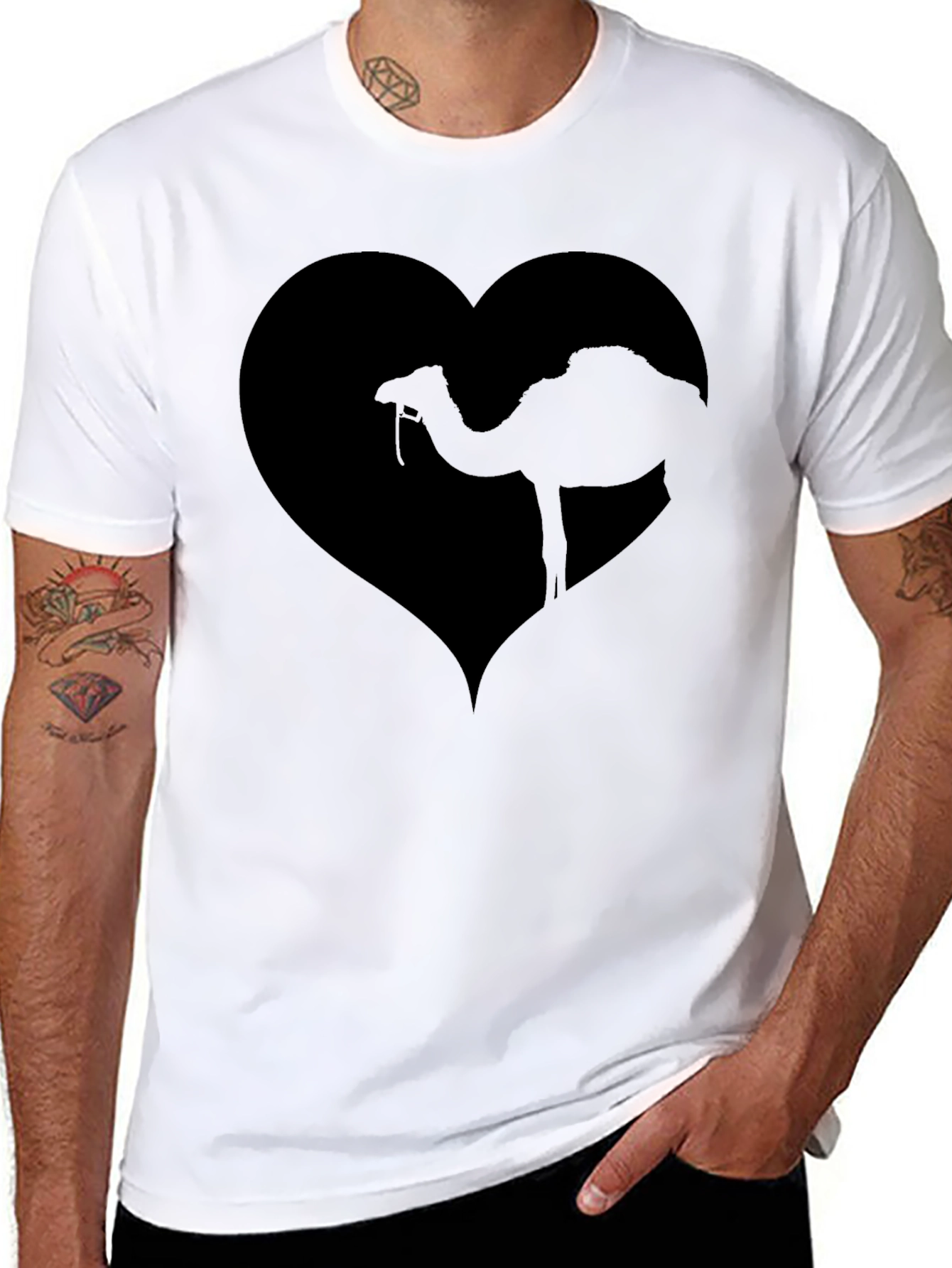 Camel Heart Graphic Tee - Black T-Shirt