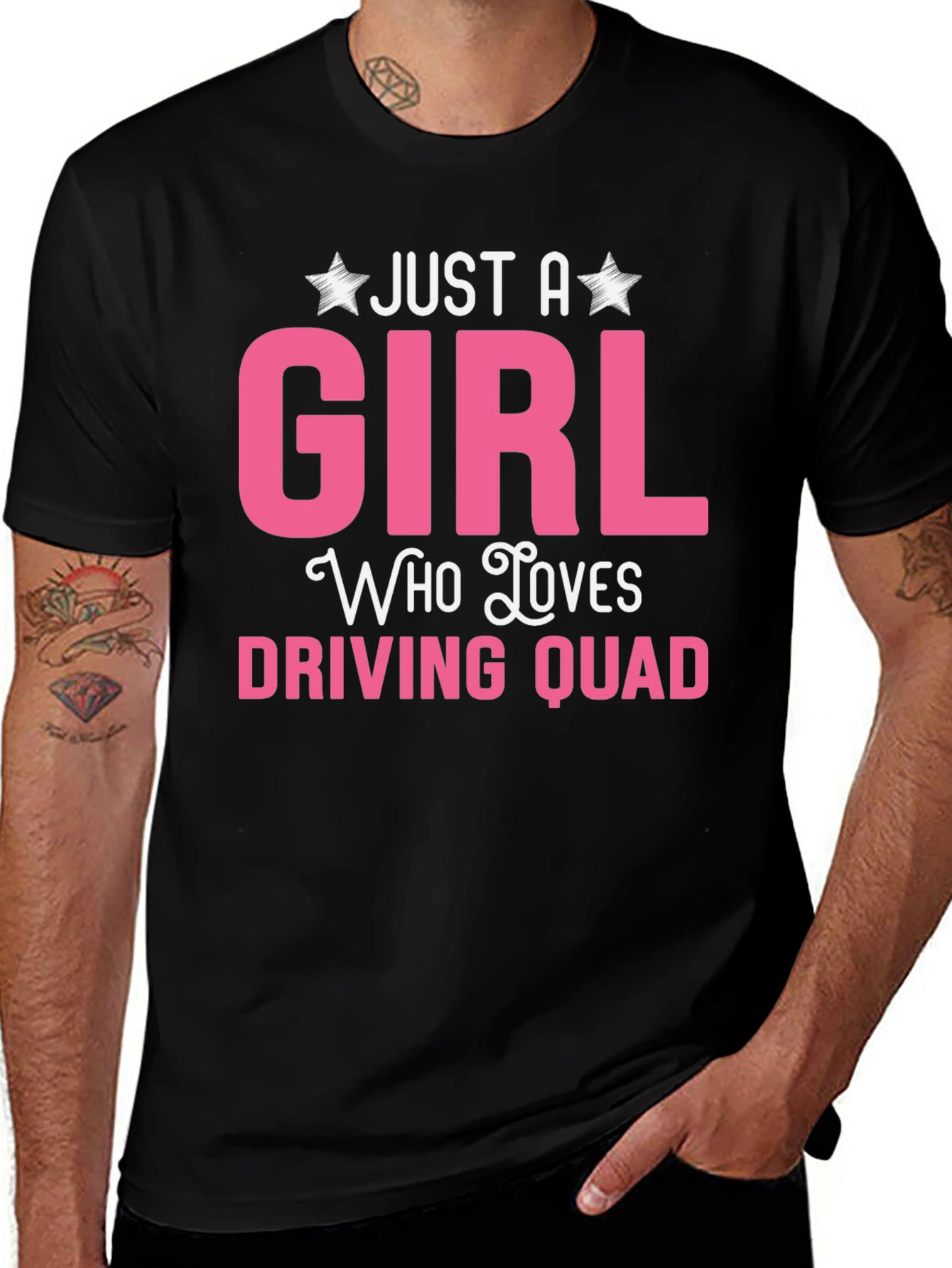 Just A Girl Who Loves Driving Quad T-Shirt