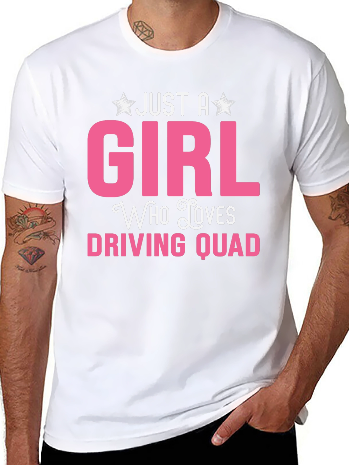 Just A Girl Who Loves Driving Quad T-Shirt