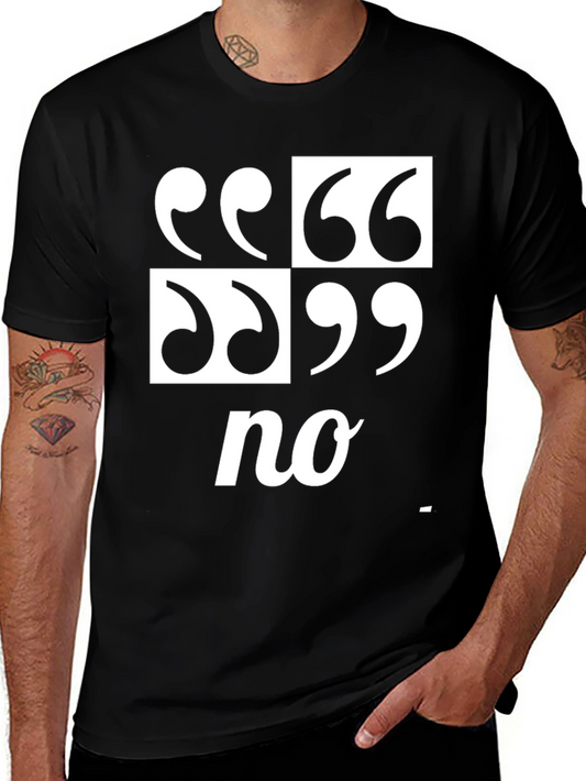 Quotation No Graphic Tee - Black