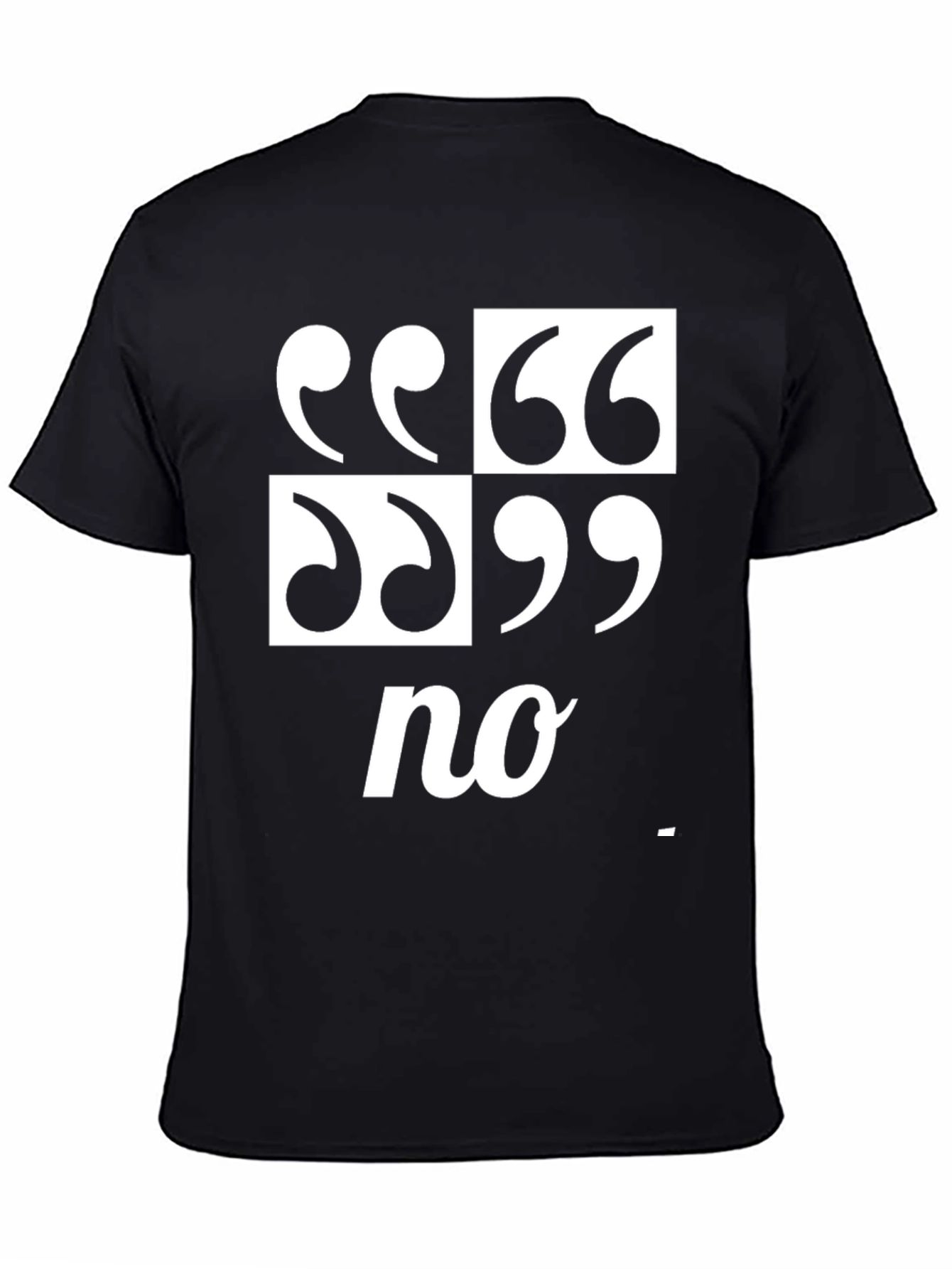 Quotation No Graphic Tee - Black