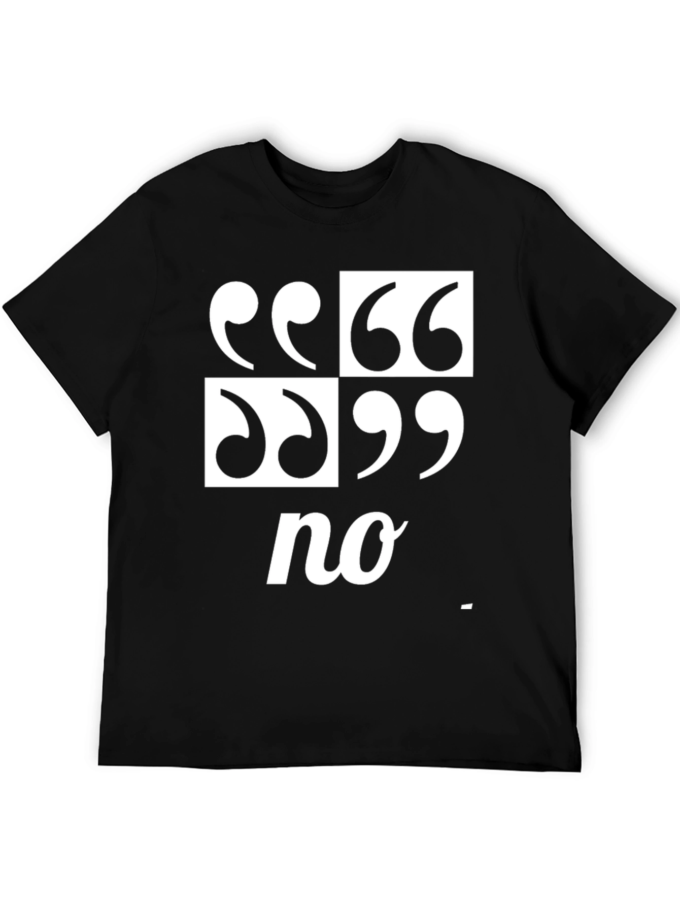 Quotation No Graphic Tee - Black