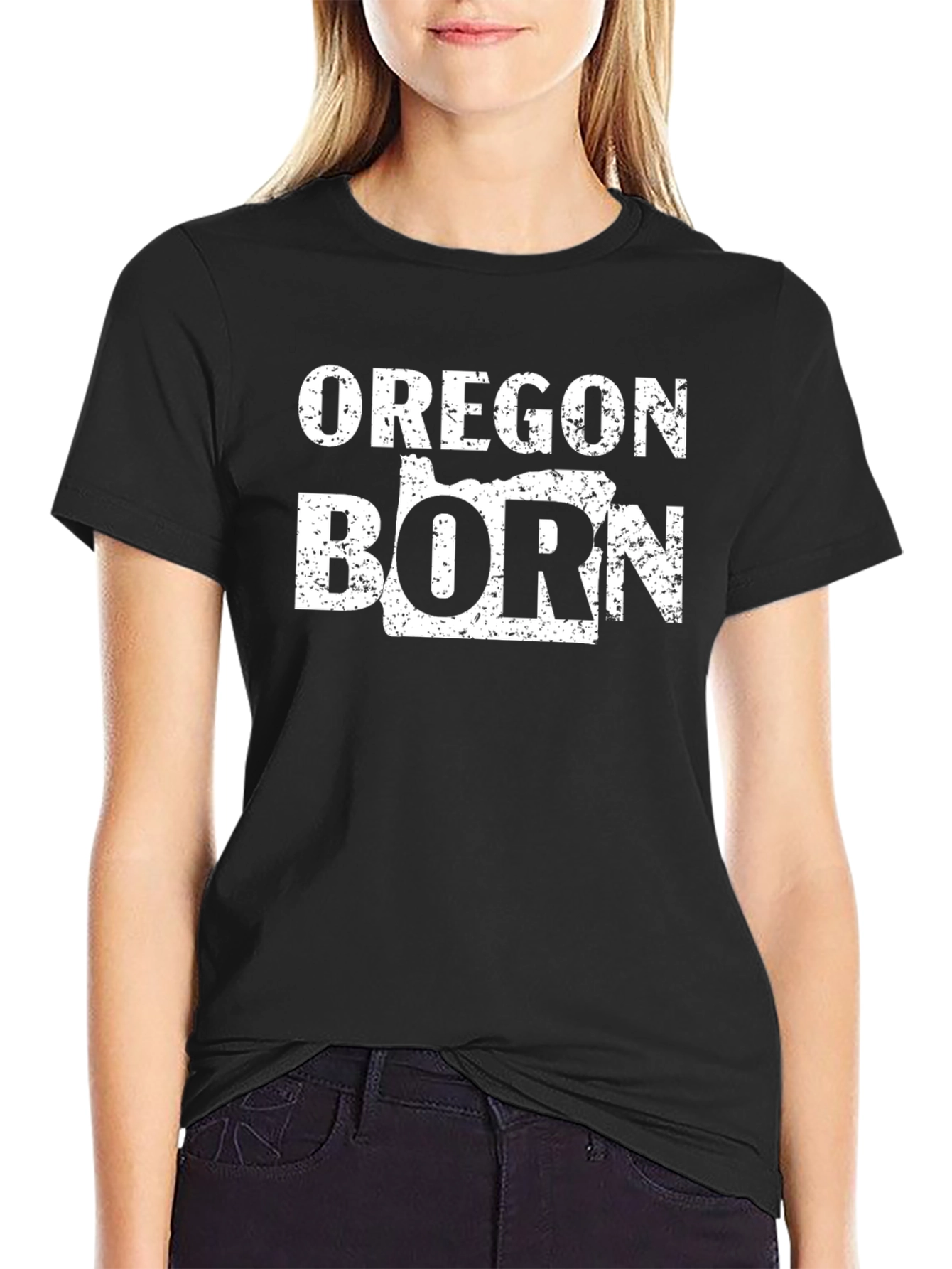 Oregon Born Black T-Shirt