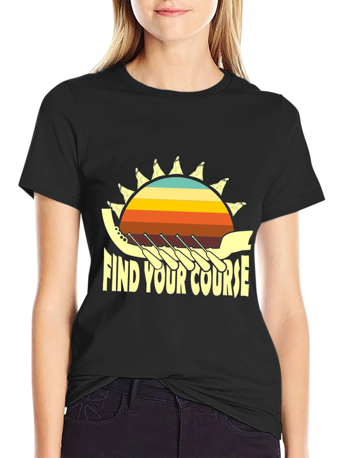 Find Your Course Rowing T-Shirt