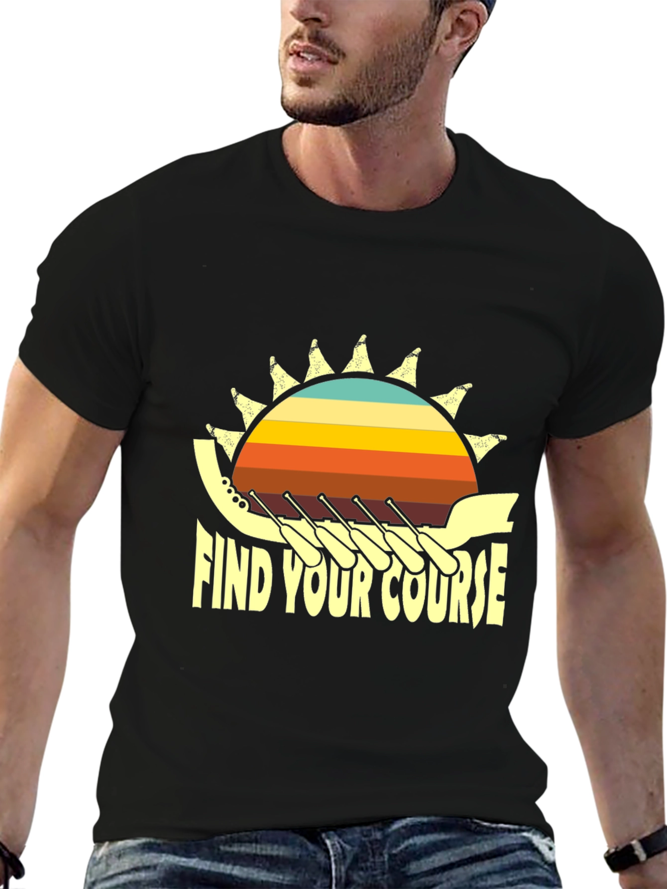 Find Your Course Rowing T-Shirt