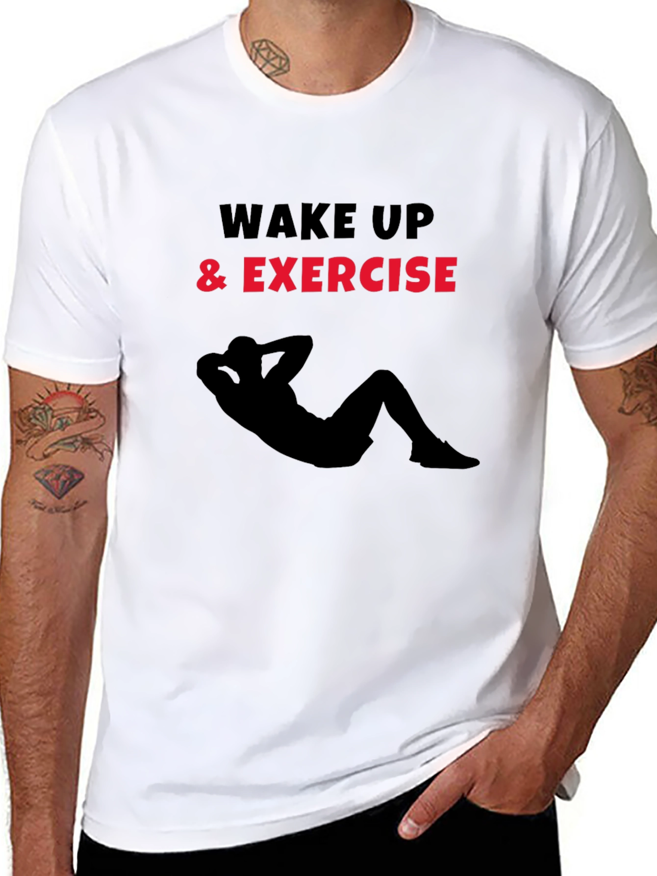 Wake Up and Exercise Graphic T-Shirt