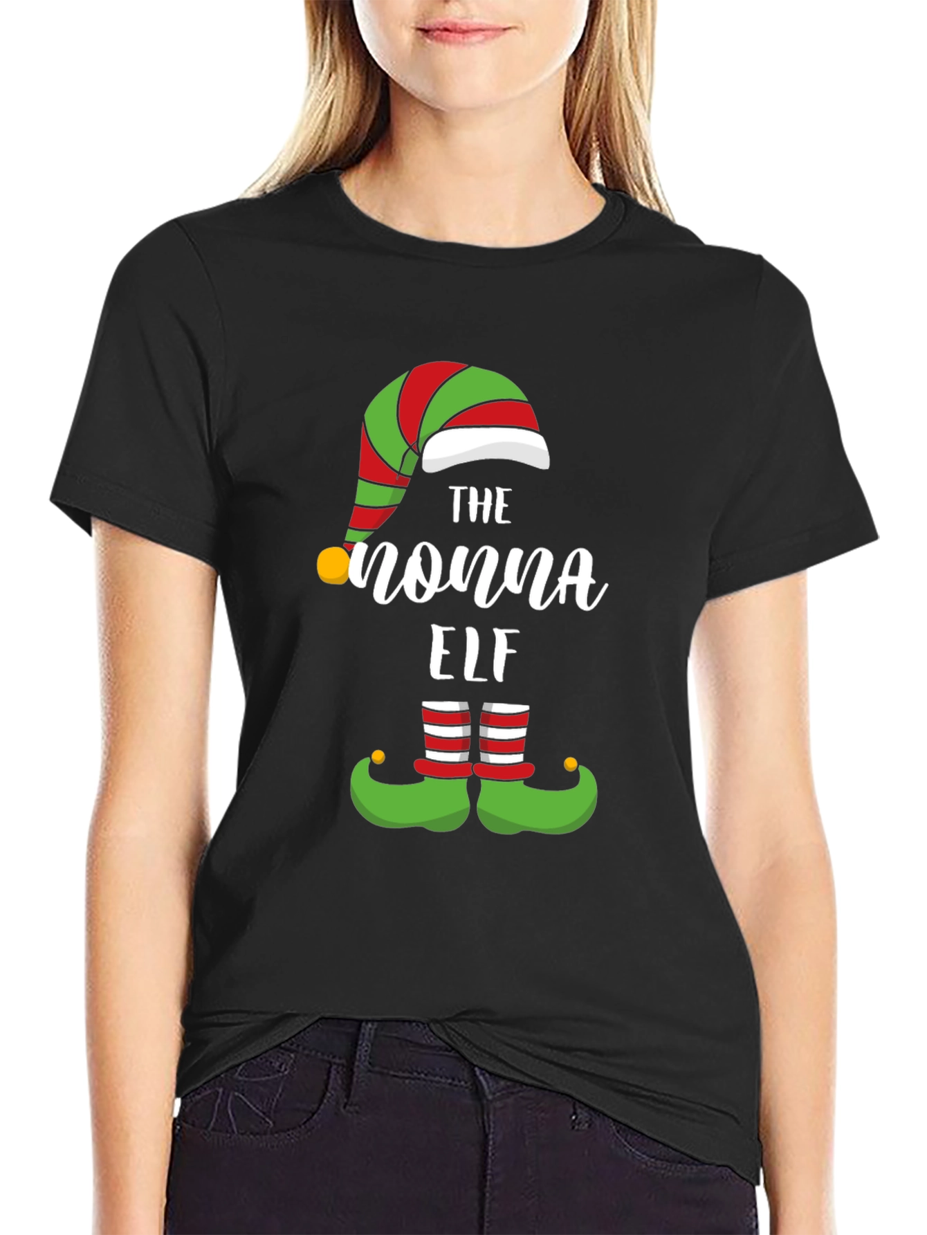 The Nonna Elf Christmas T-Shirt