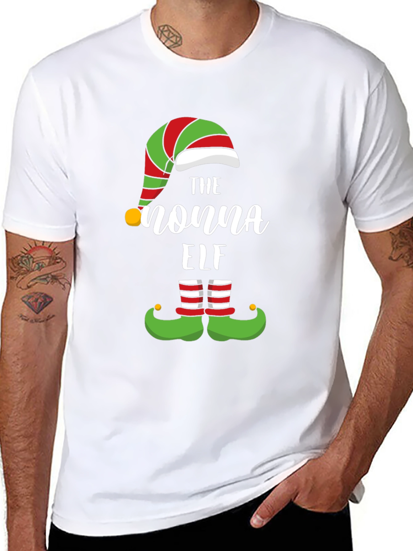 The Nonna Elf Christmas T-Shirt