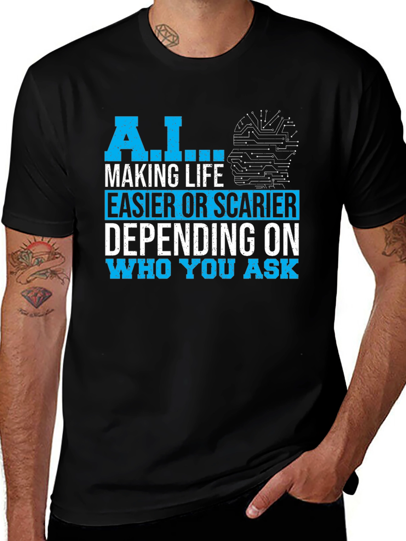 AI Making Life Easier or Scarier T-Shirt