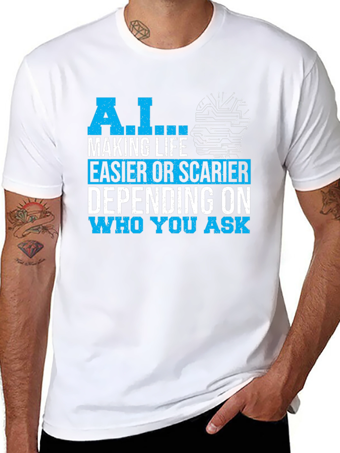 AI Making Life Easier or Scarier T-Shirt