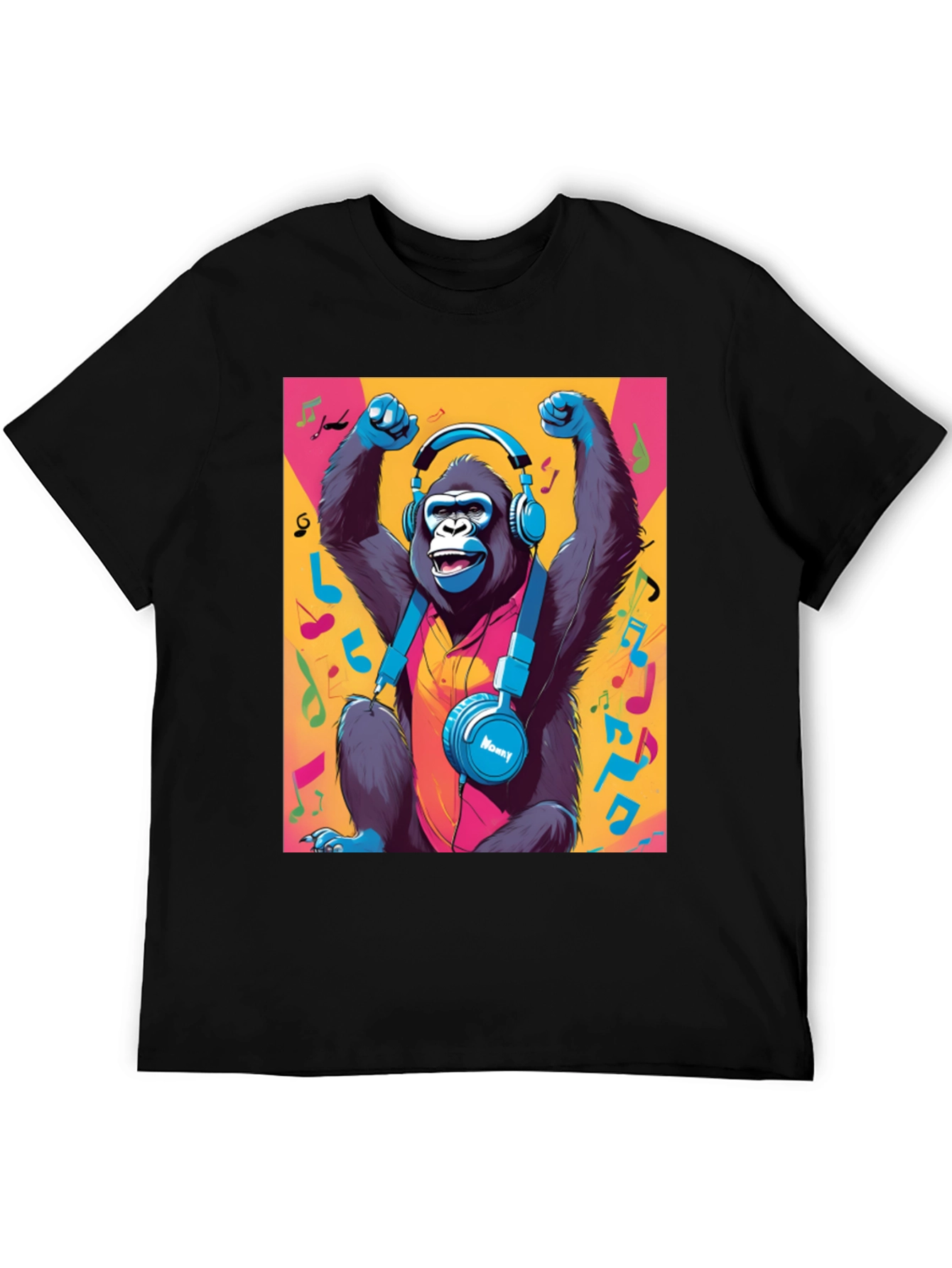 Funky Monkey Tee: Music Lovers Gorilla Graphic T-Shirt