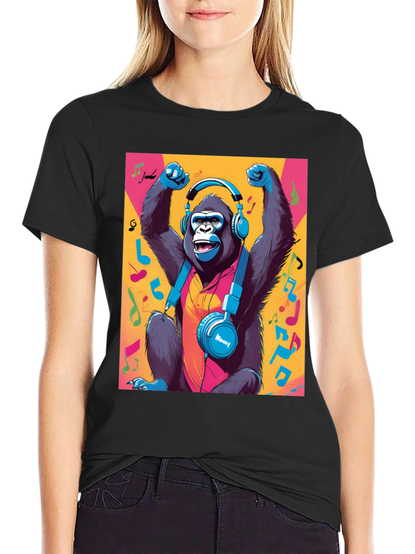 Funky Monkey Tee: Music Lovers Gorilla Graphic T-Shirt