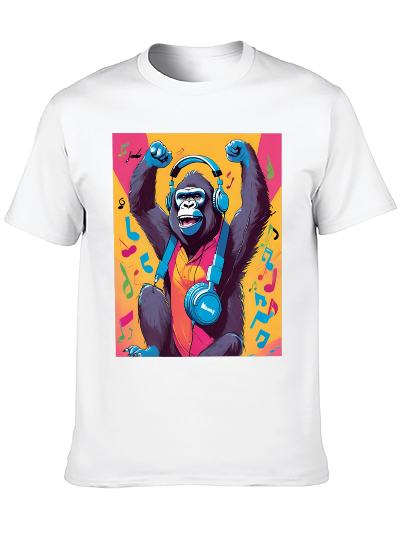 Funky Monkey Tee: Music Lovers Gorilla Graphic T-Shirt
