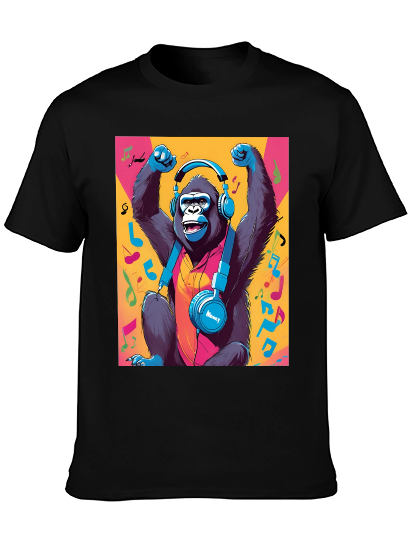 Funky Monkey Tee: Music Lovers Gorilla Graphic T-Shirt