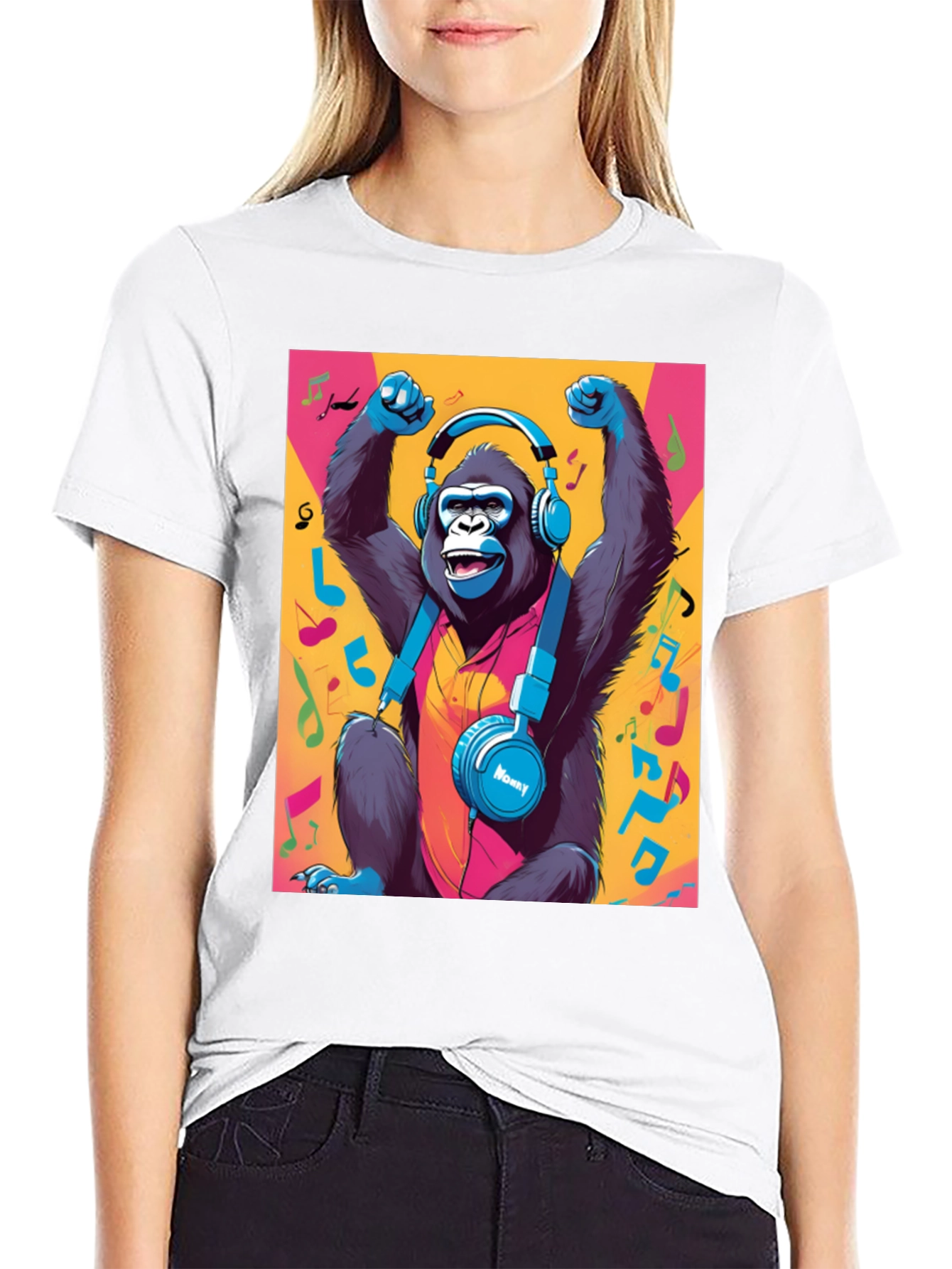 Funky Monkey Tee: Music Lovers Gorilla Graphic T-Shirt