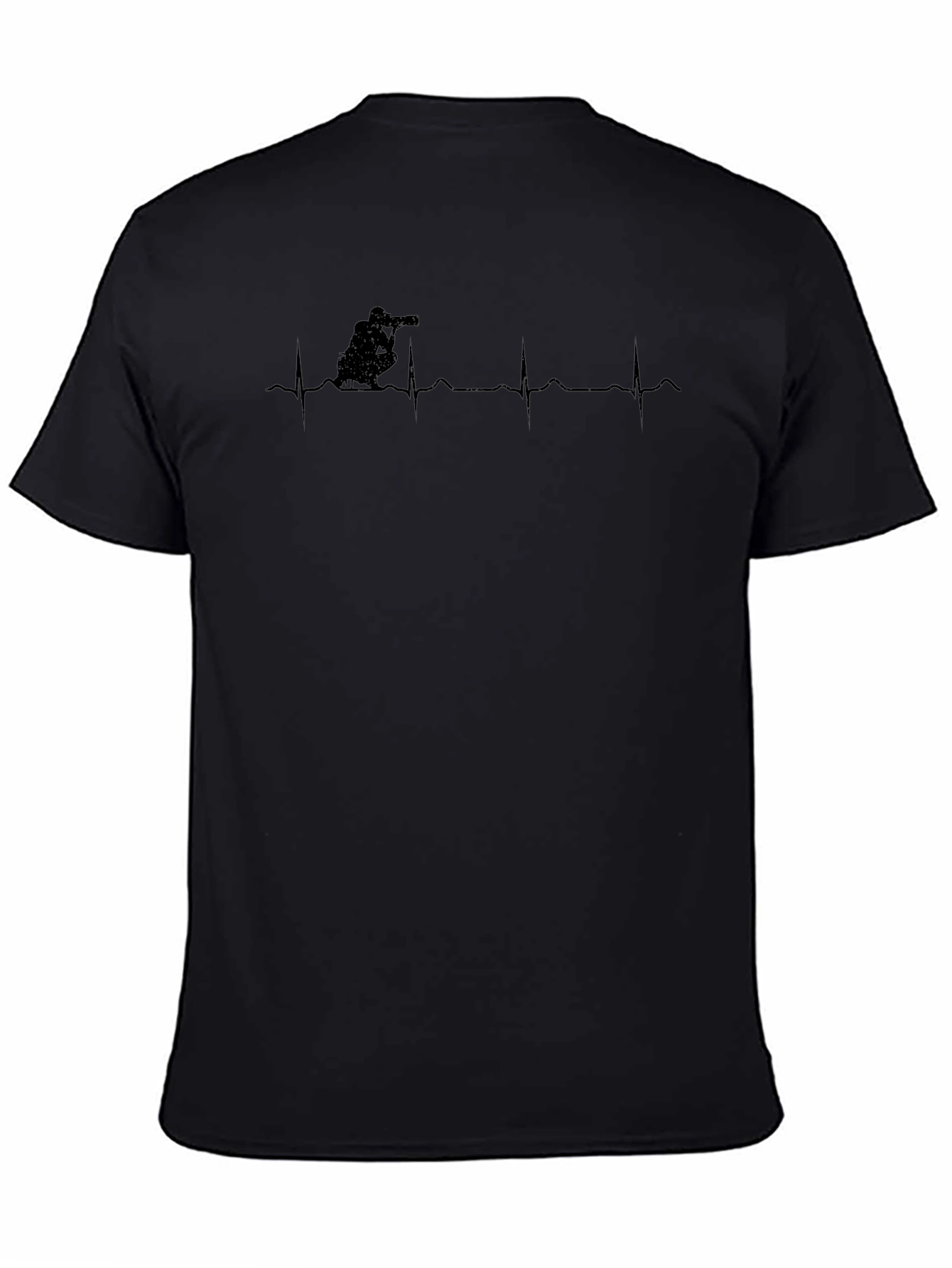 Photographer Heartbeat Graphic Tee - Black