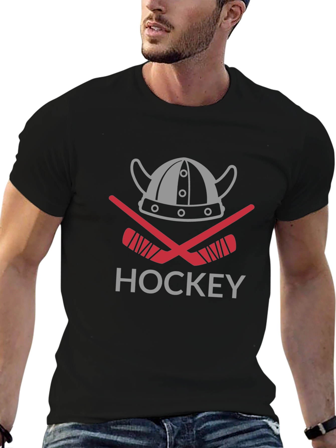 Viking Hockey Graphic T-Shirt - Black