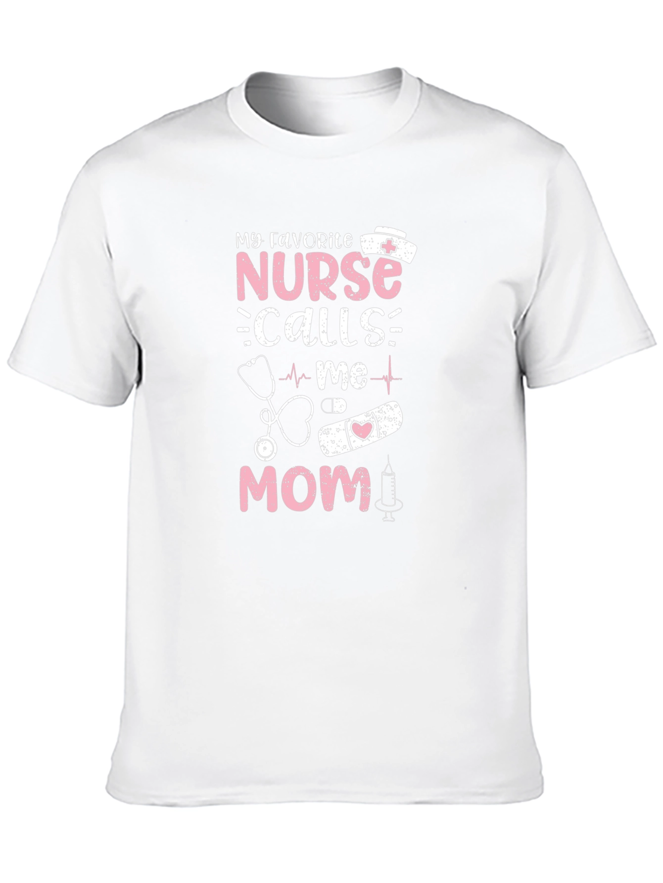 Nurse Mom Graphic T-Shirt - Black Funny Design