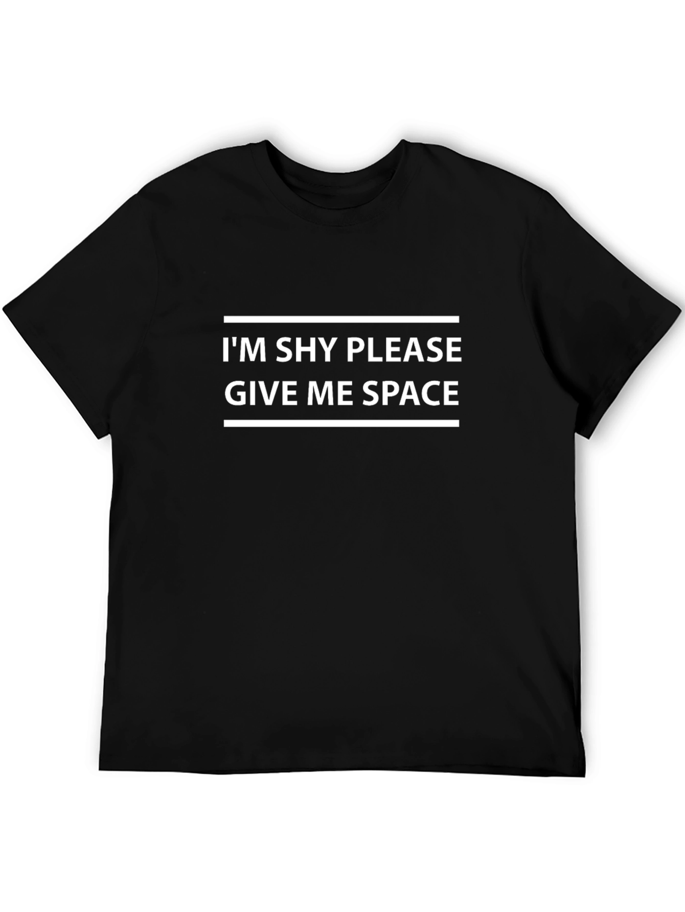 Shy Space Black T-Shirt Funny Introvert Tee