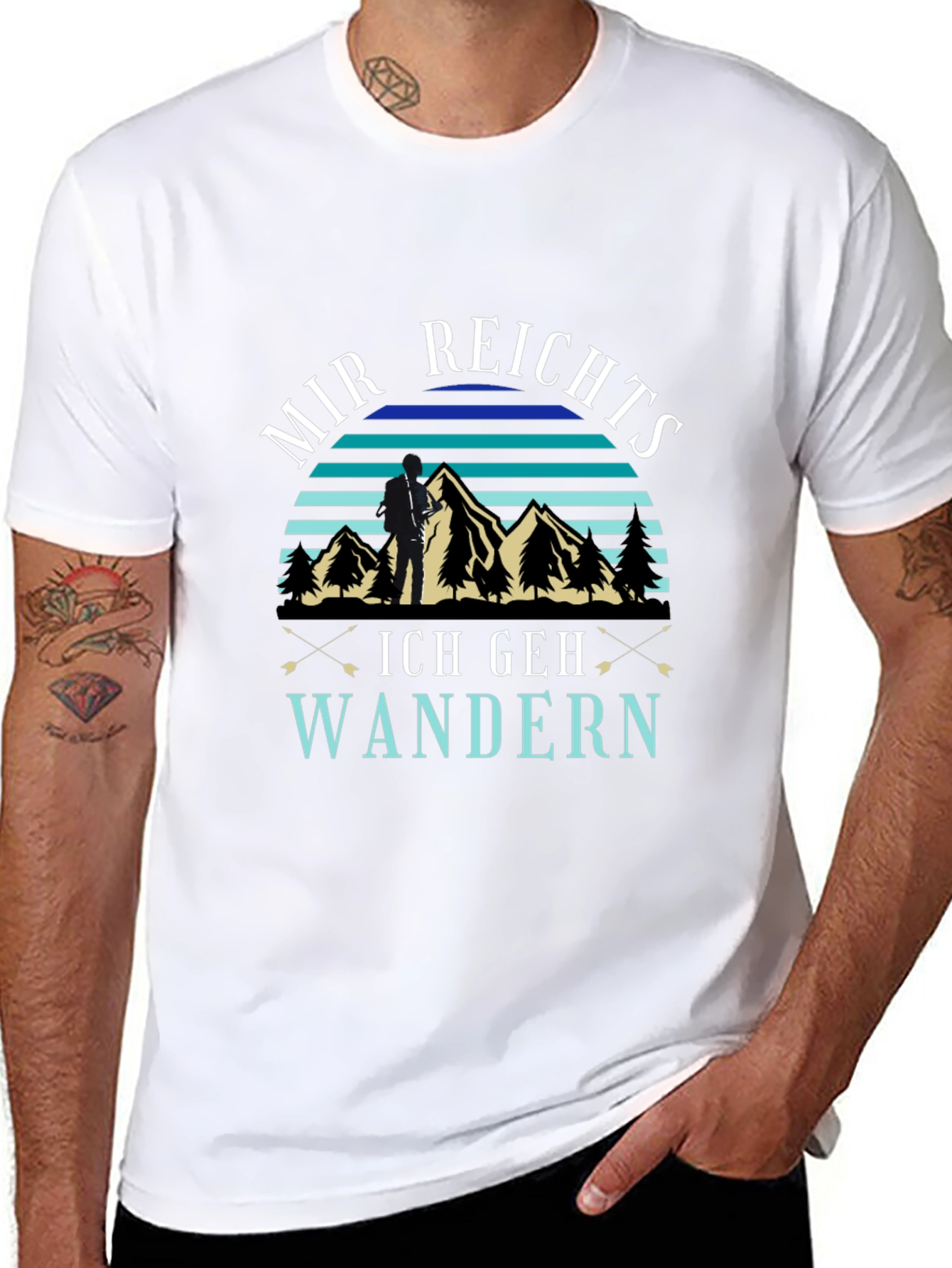 Mir Reichts Ich Geh Wandern Black T-Shirt