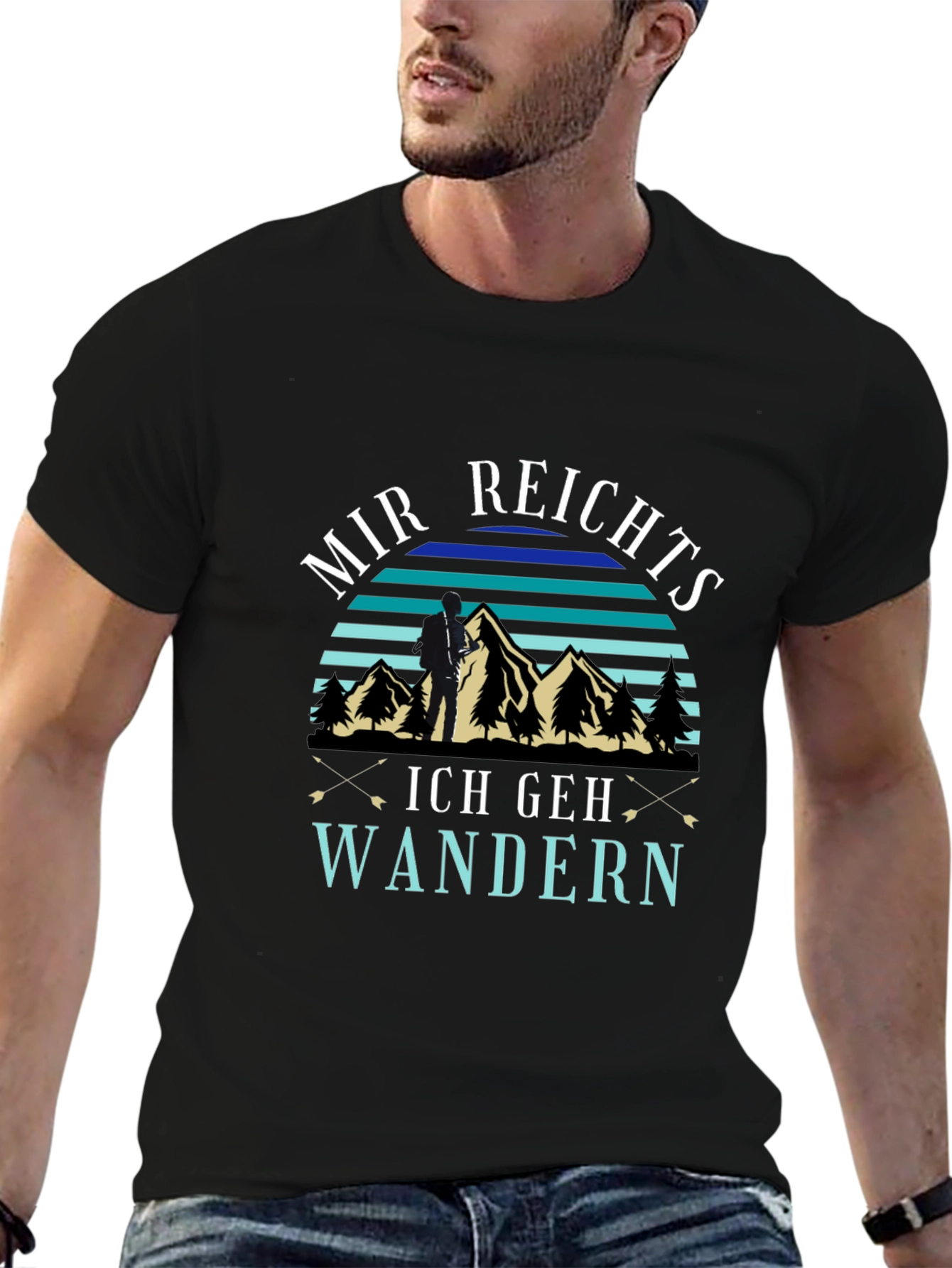 Mir Reichts Ich Geh Wandern Black T-Shirt