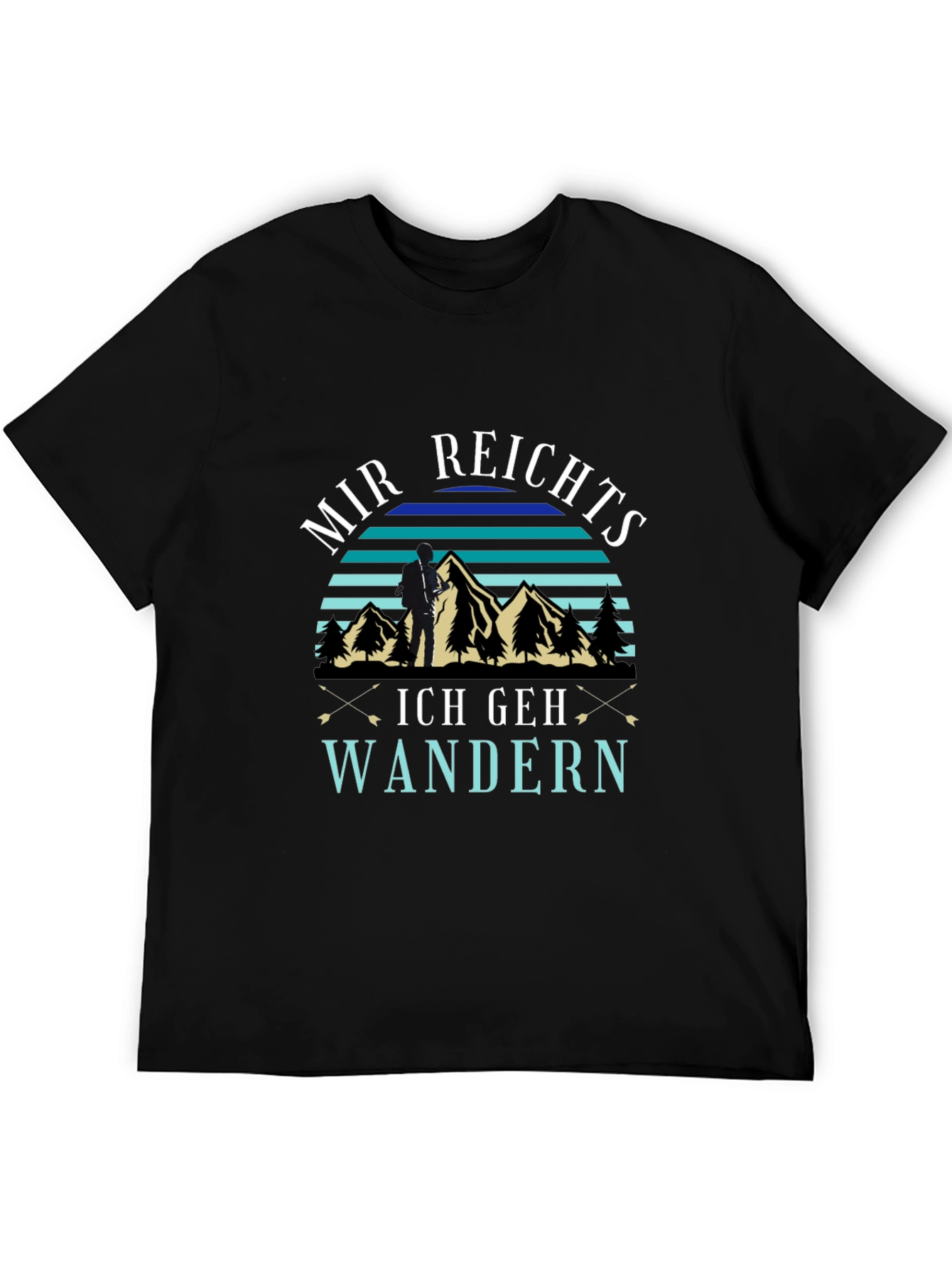 Mir Reichts Ich Geh Wandern Black T-Shirt