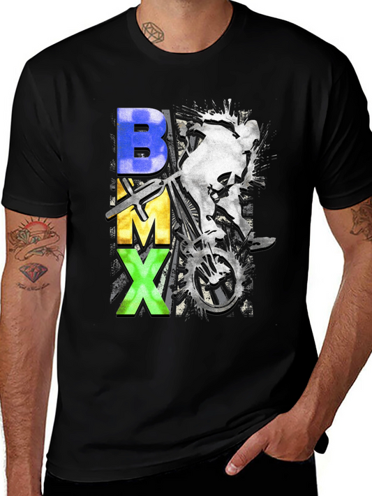 BMX Graphic Print Crew Neck T-Shirt