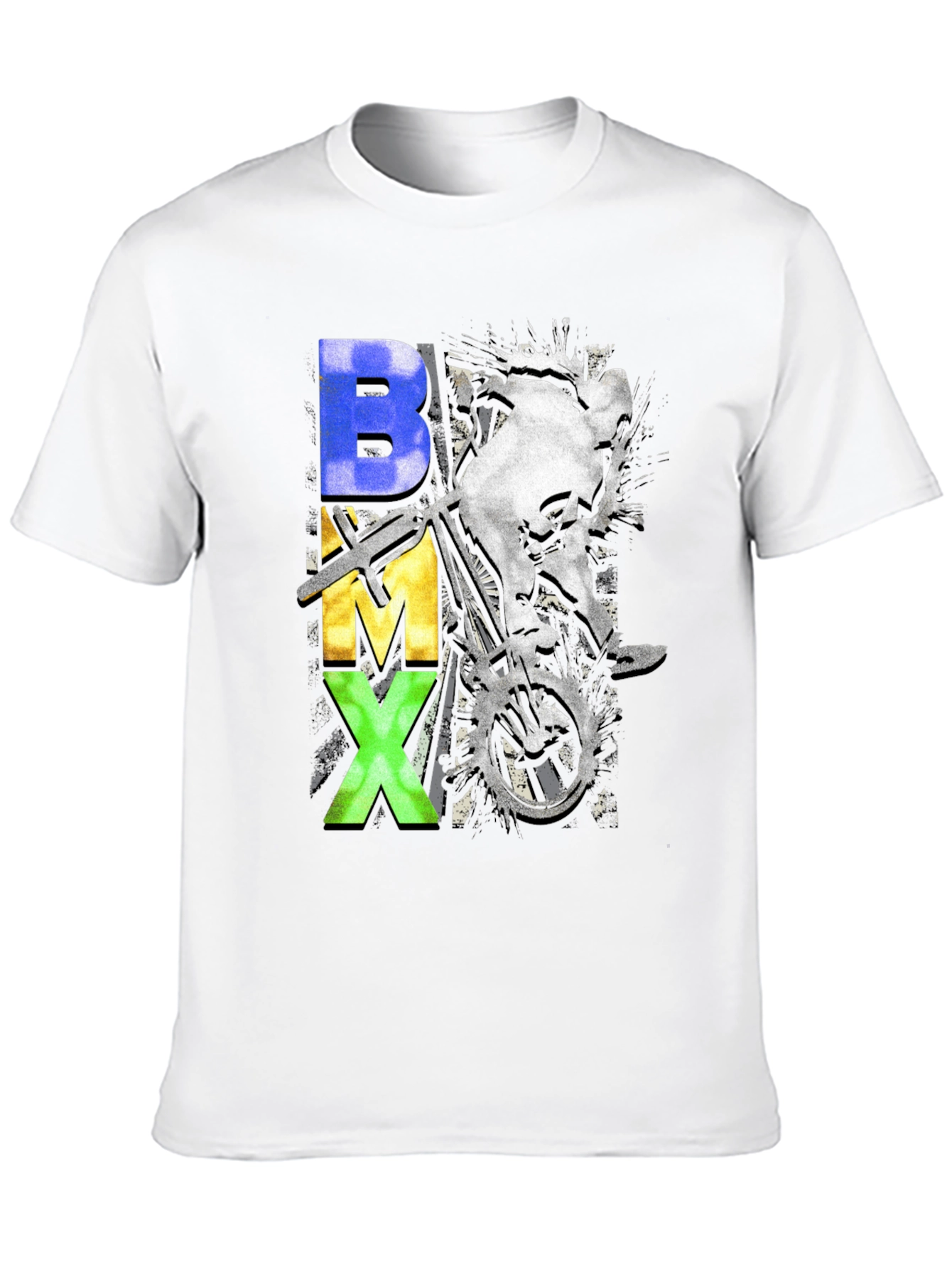 BMX Graphic Print Crew Neck T-Shirt