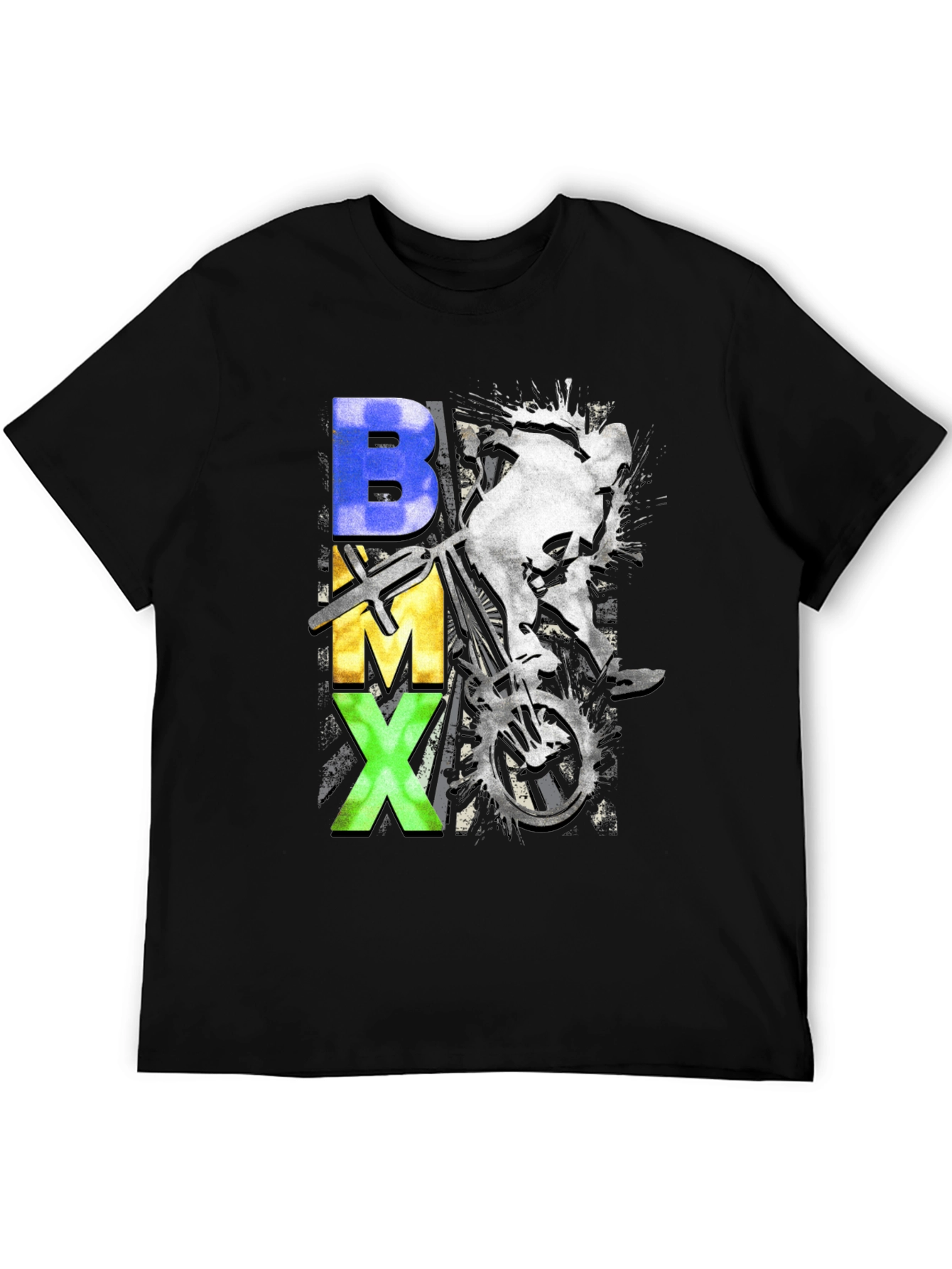 BMX Graphic Print Crew Neck T-Shirt